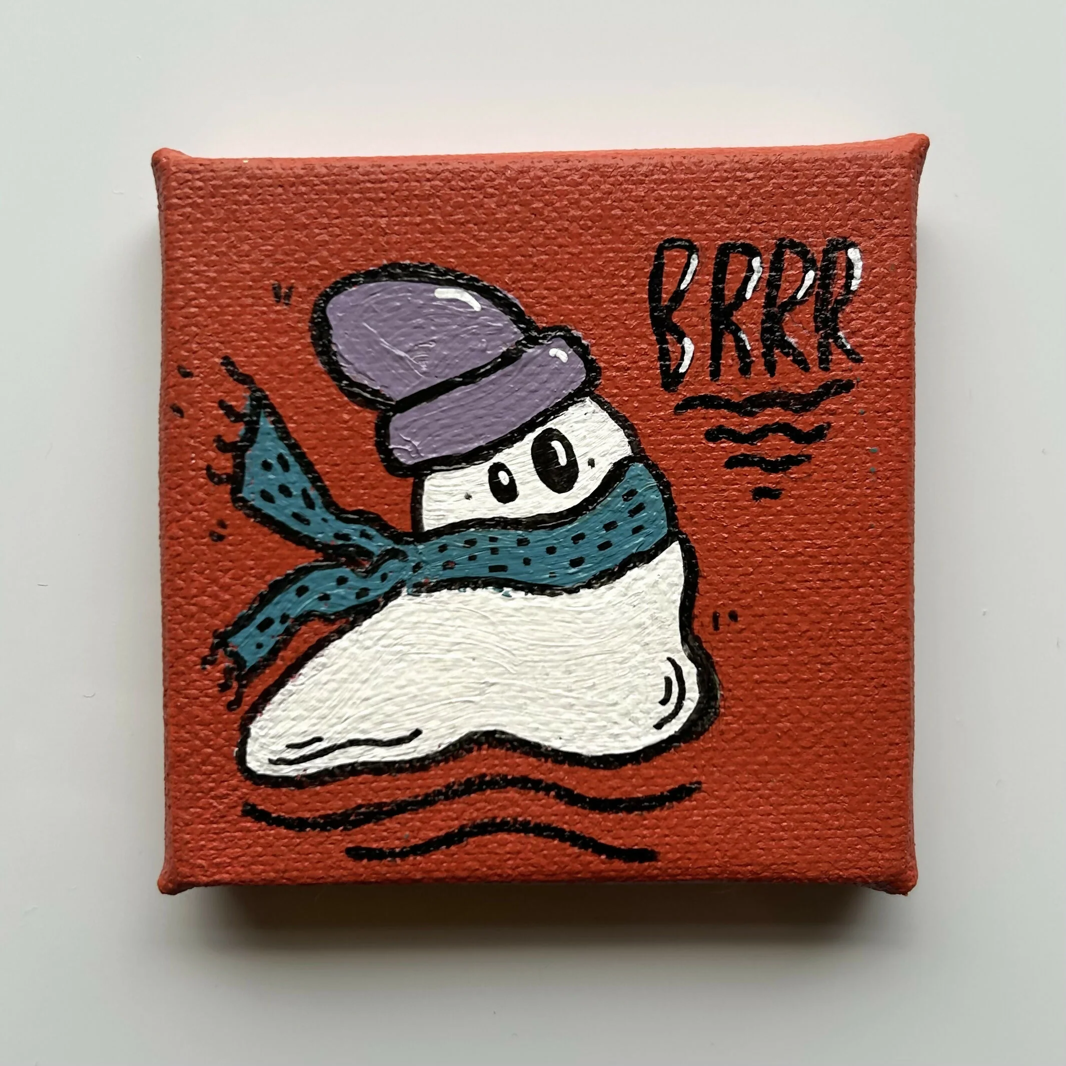 Ghosts Mini Canvases Original Artwork - Image 3