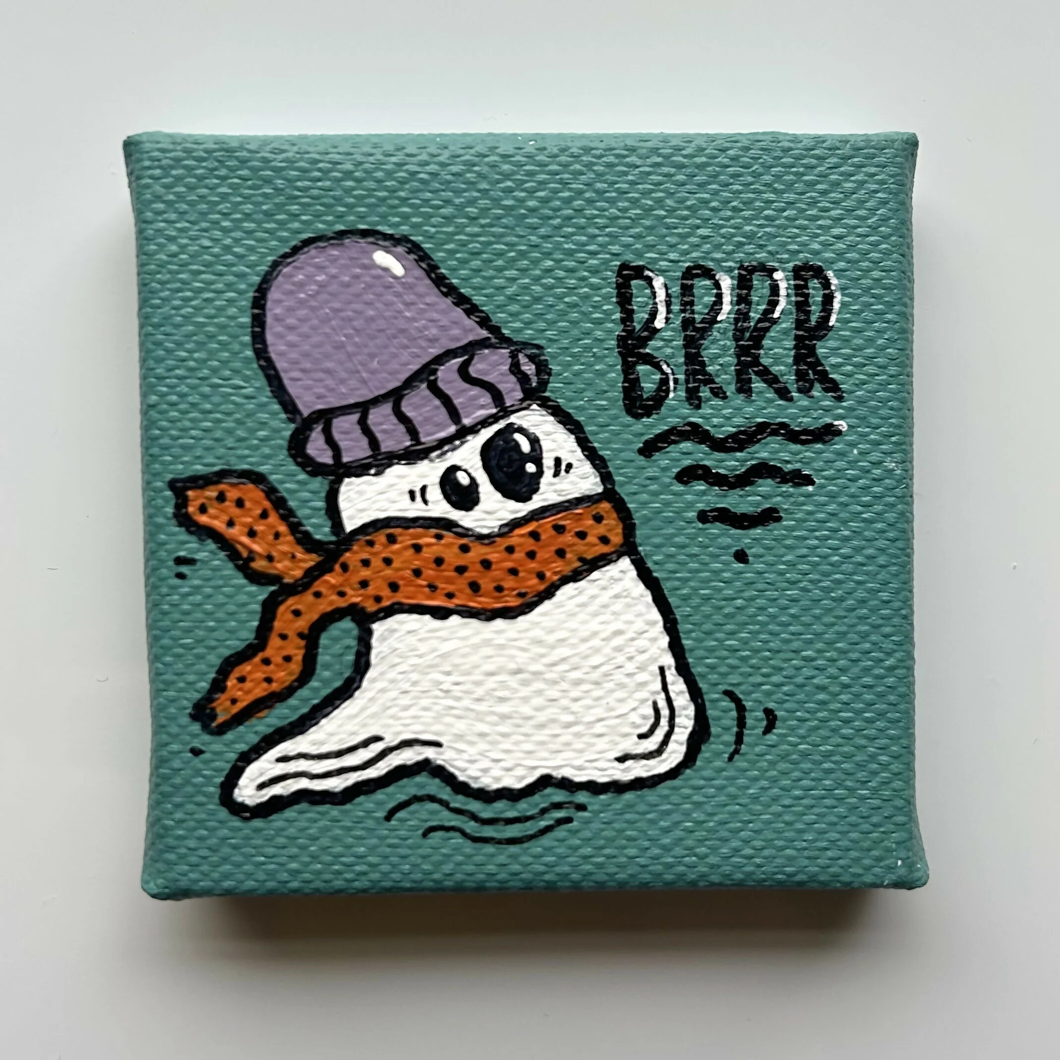 Ghosts Mini Canvases Original Artwork - Image 4