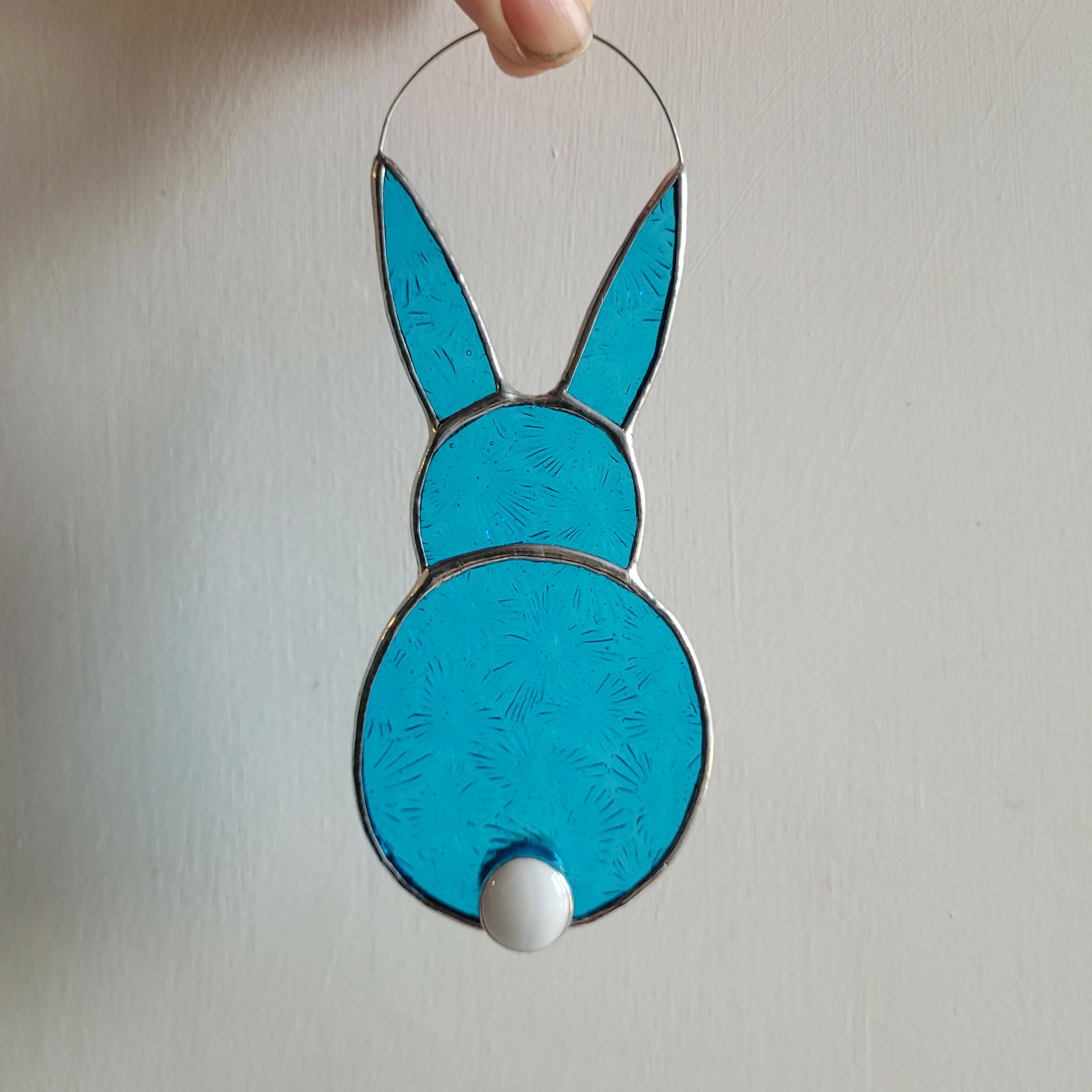 Glass Pastel Bunny Decoration - Image 3