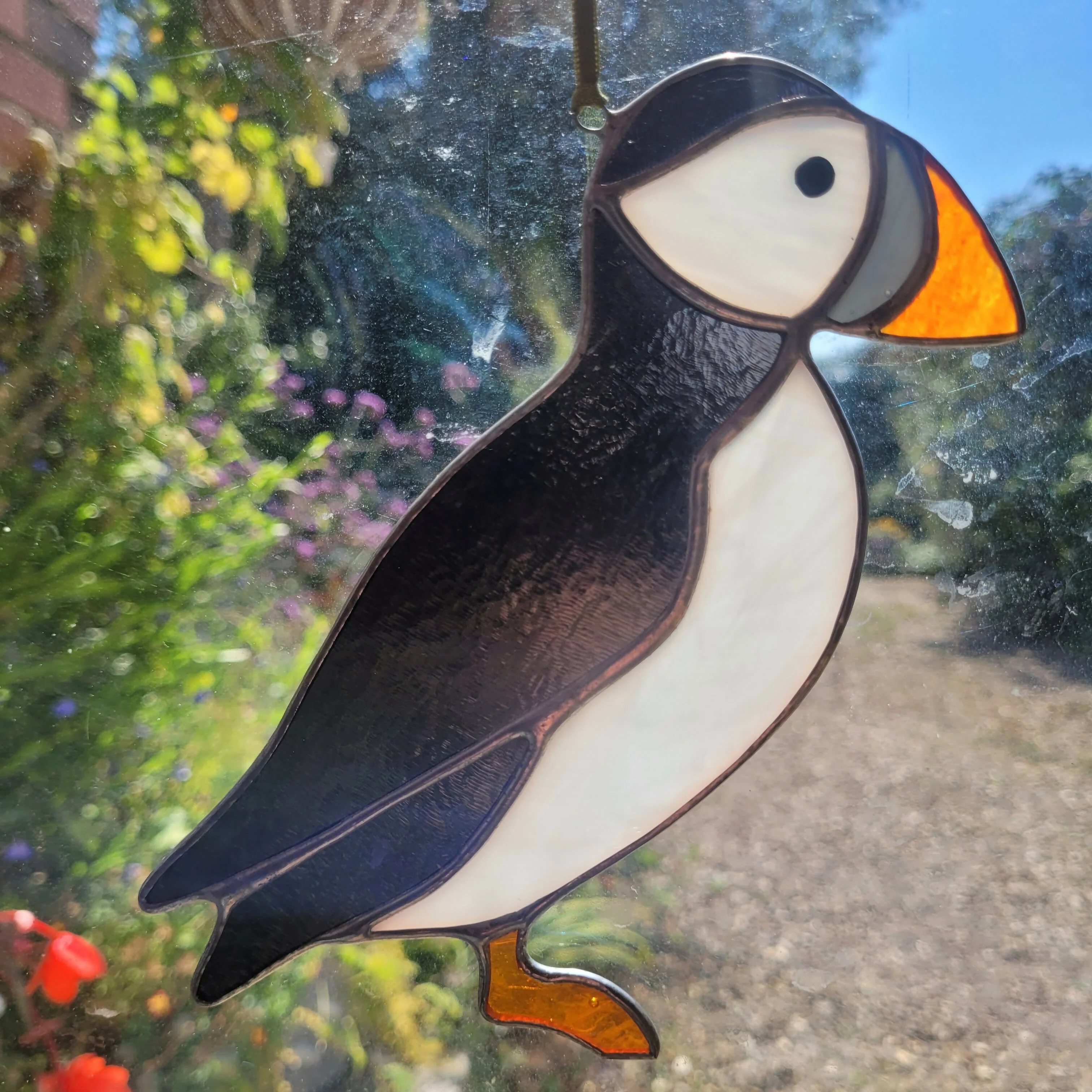 Glass Puffin Hanging Decoration - Image 2