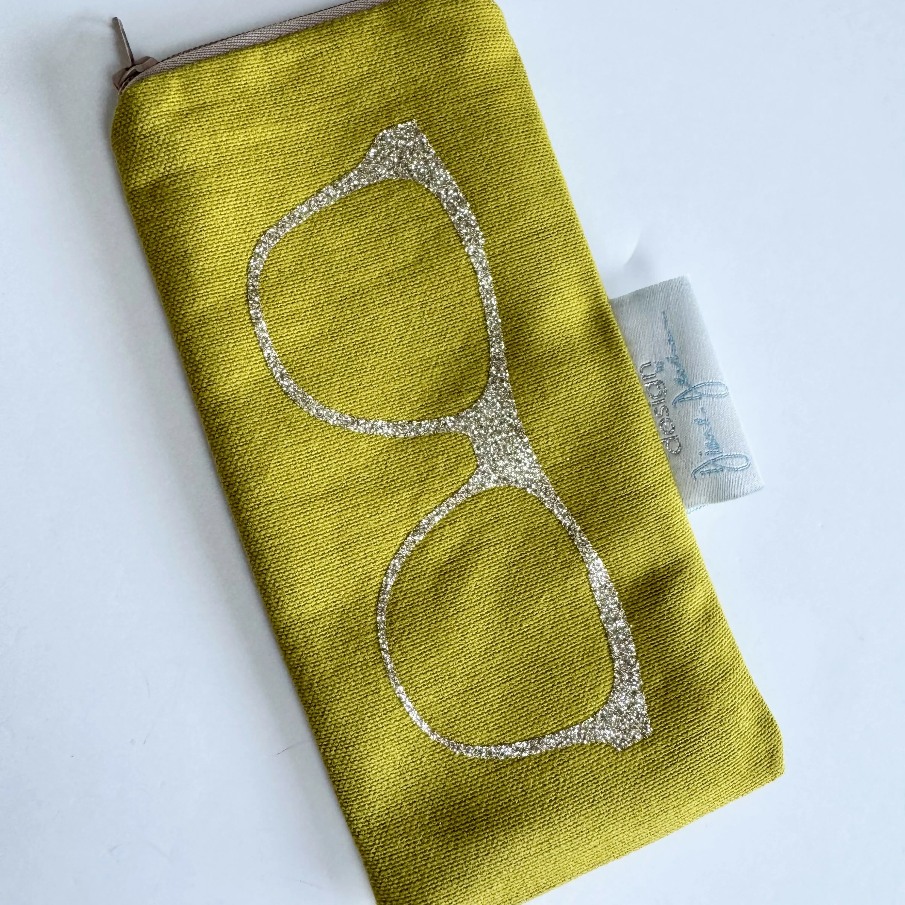 Glasses Case -Citrus with gold Glitter