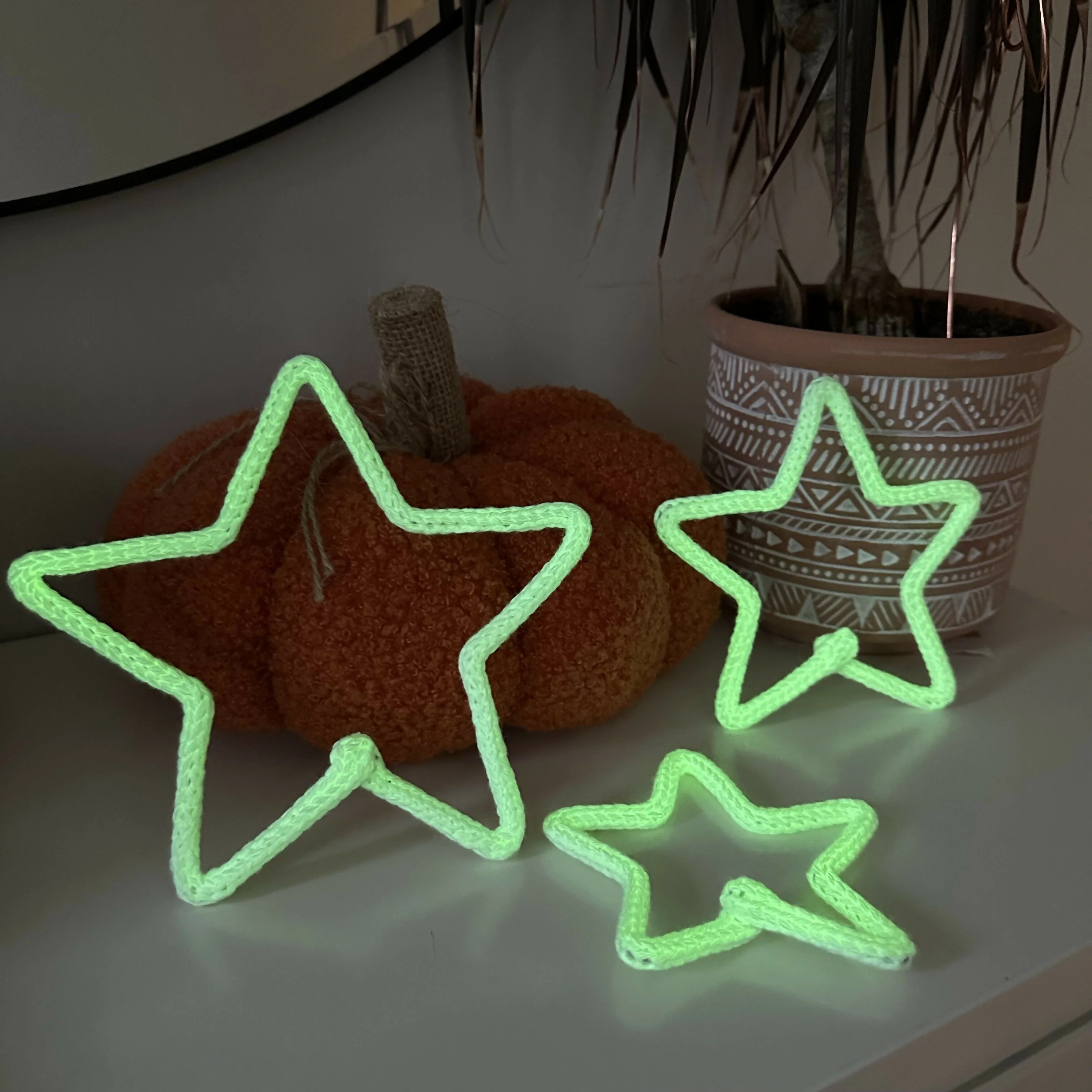 Glow in the Dark Wire Star Decorations - Bundle