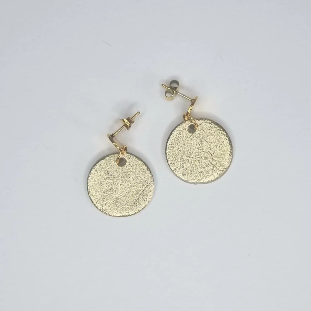 Gold Medium Circle Earrings