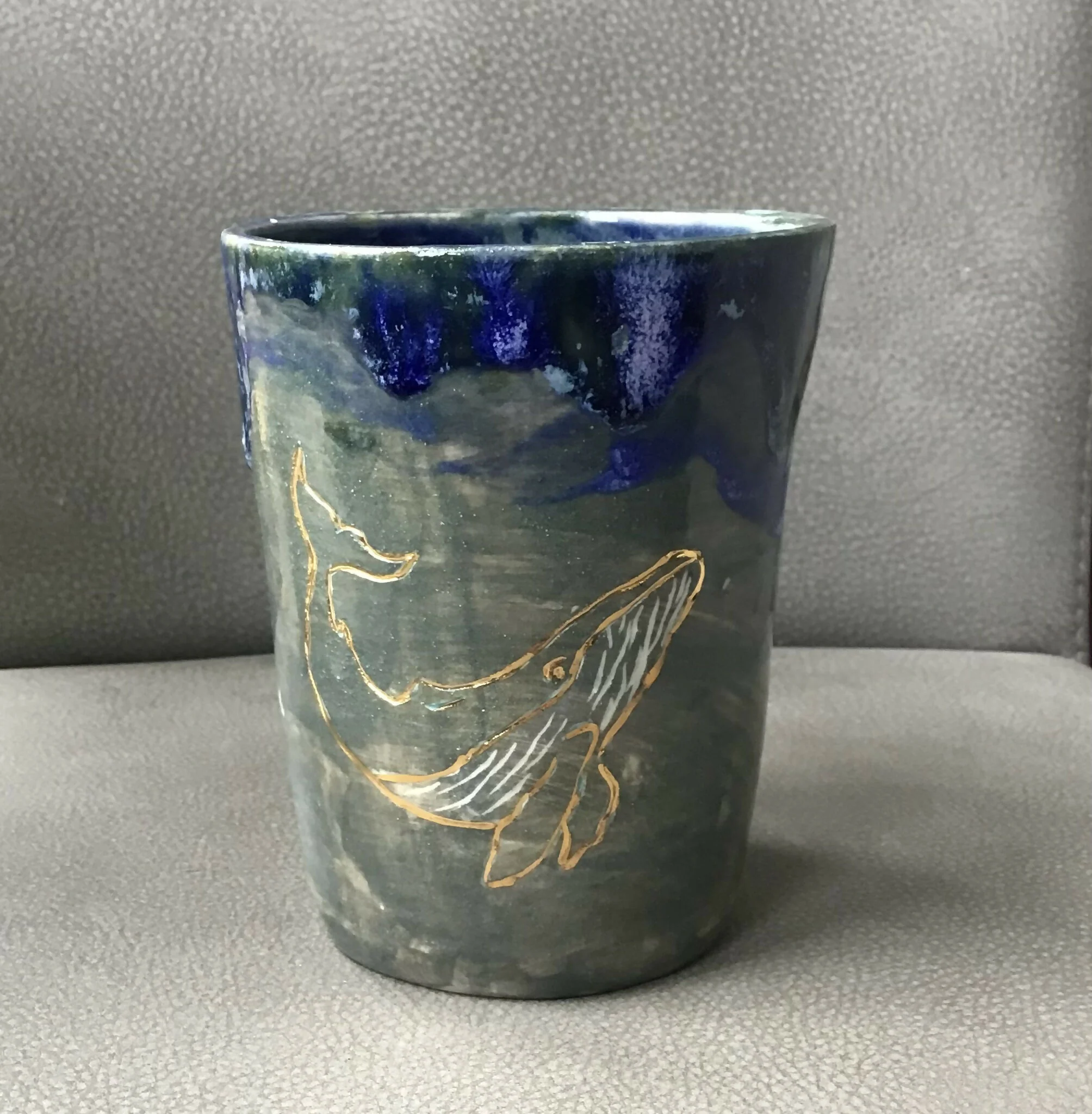 Gold Whale Vase