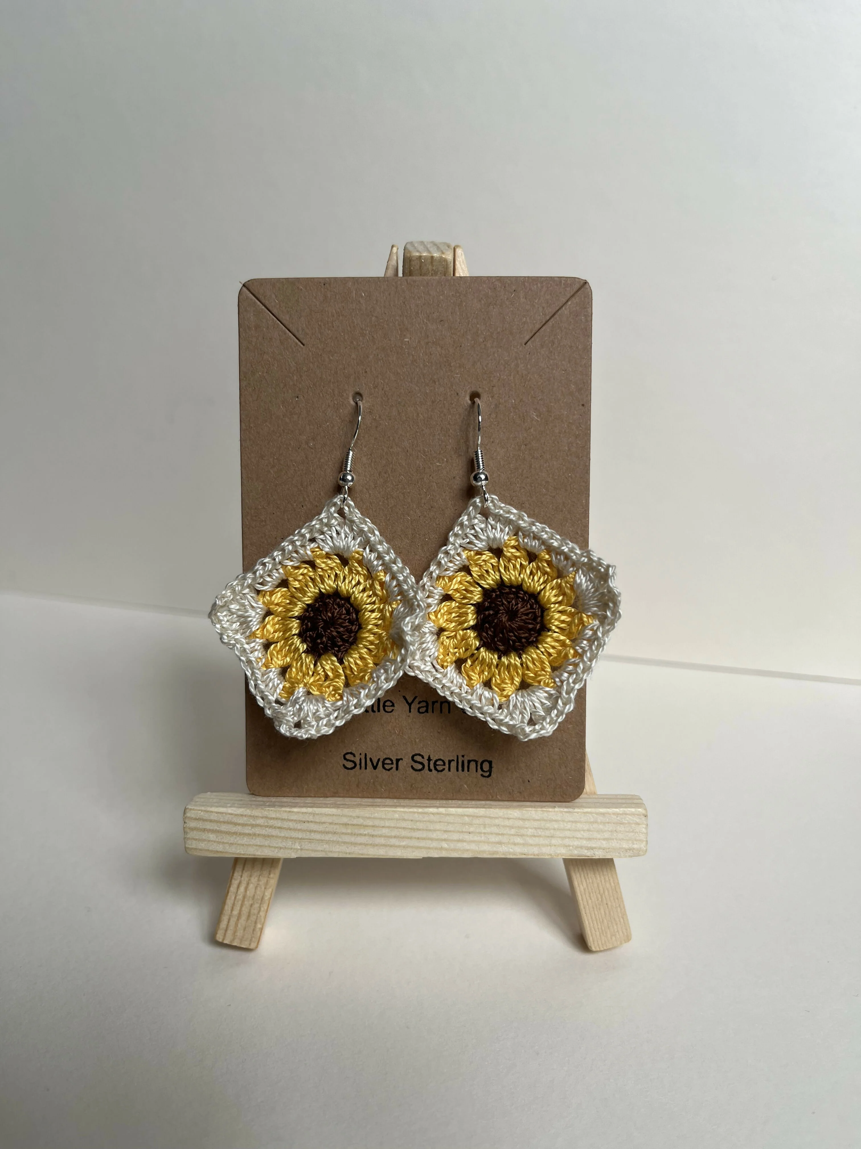 Granny Square Crochet Earrings