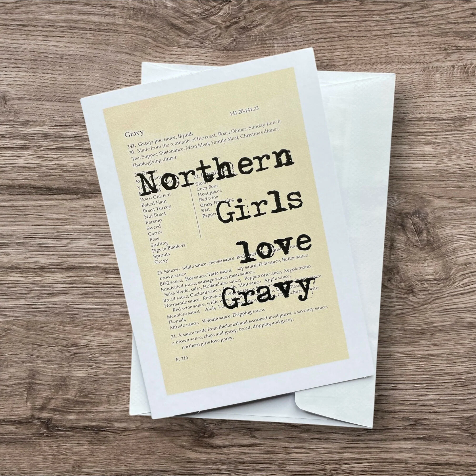 Gravy Card Dictionary