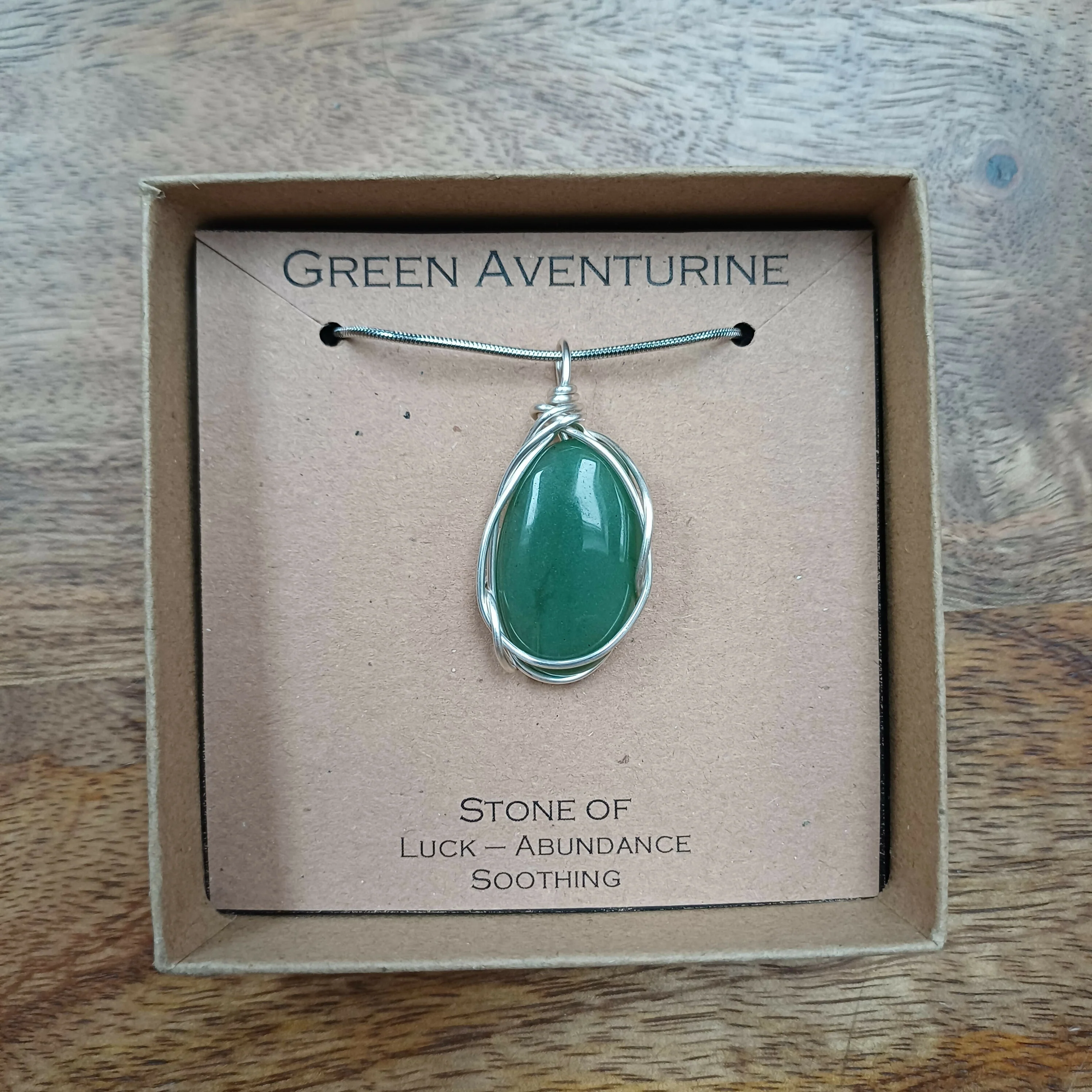 Green Aventurine Wire Wrapped Pendant