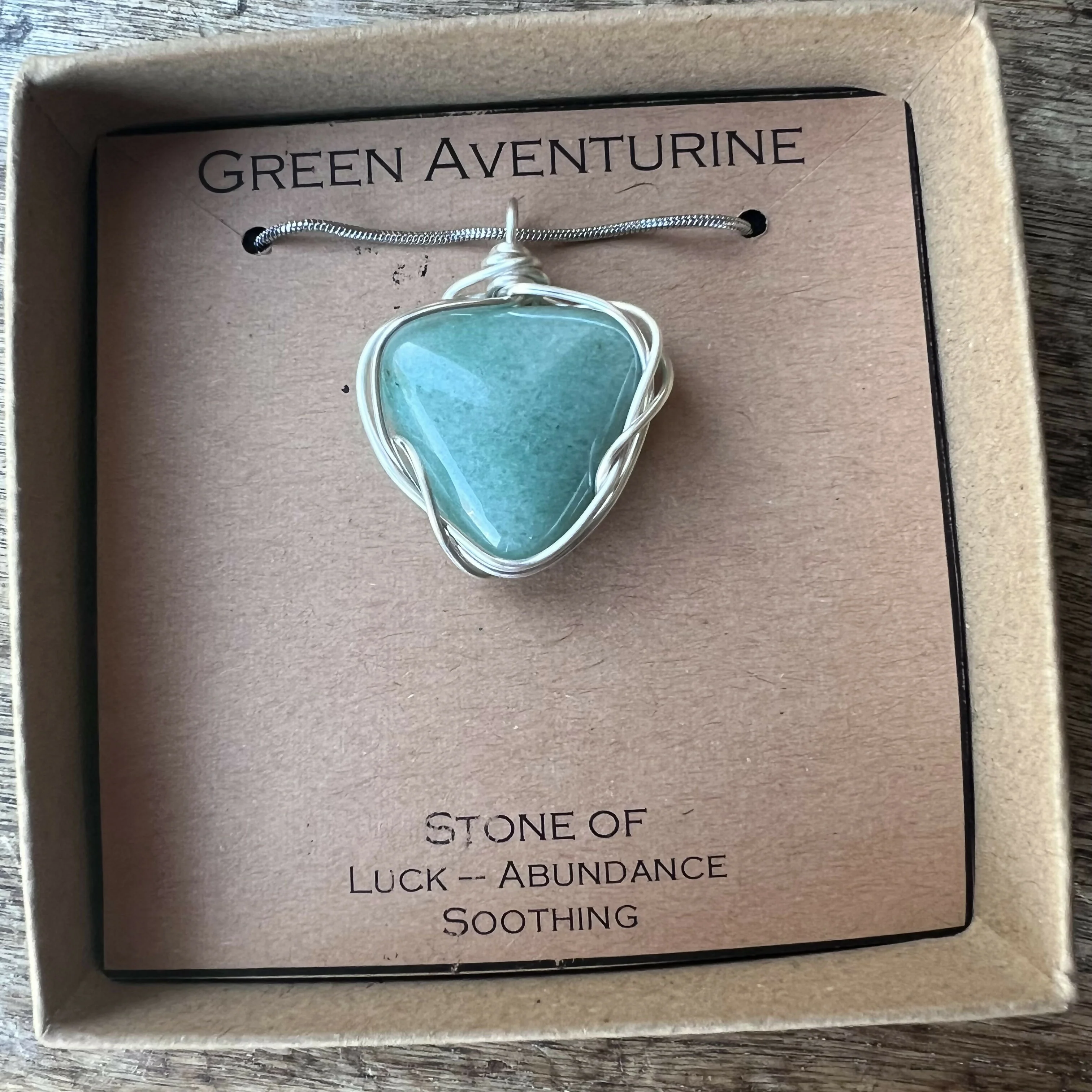 Green Aventurine Wire Wrapped Pendant