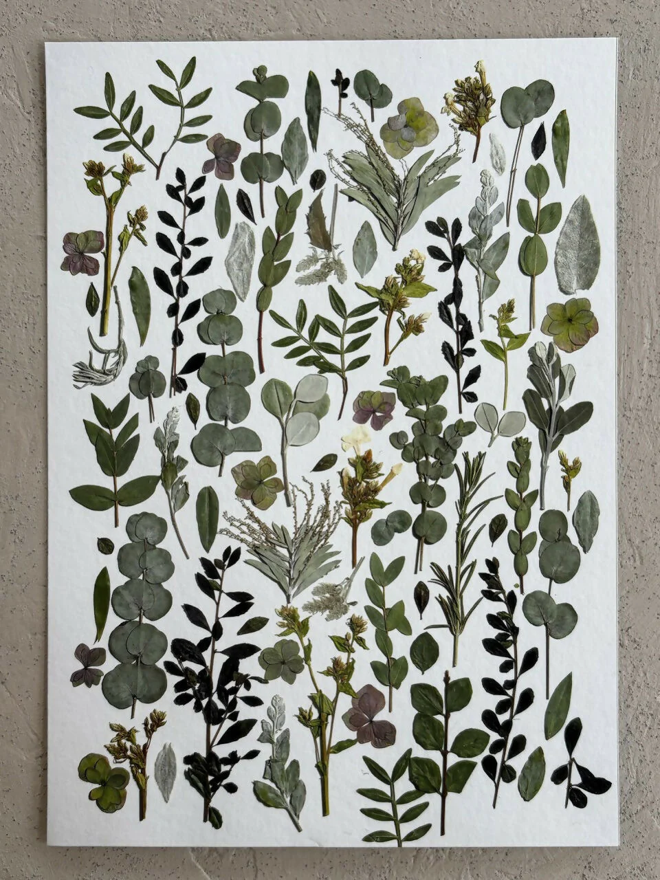 Green Leaves Giclee Print A5 - Image 2
