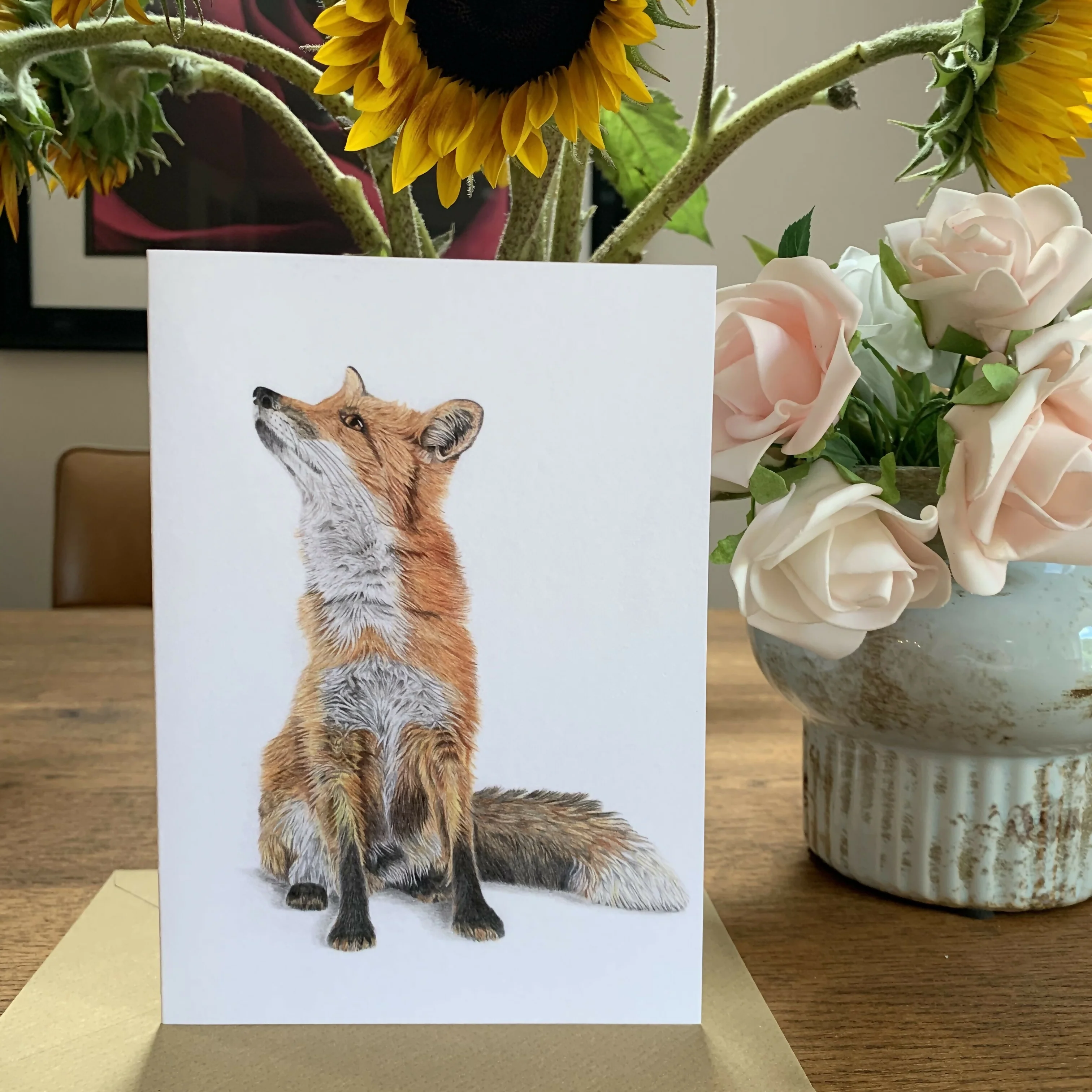 Greeting Card of a Fox. Blank Inside - Image 2