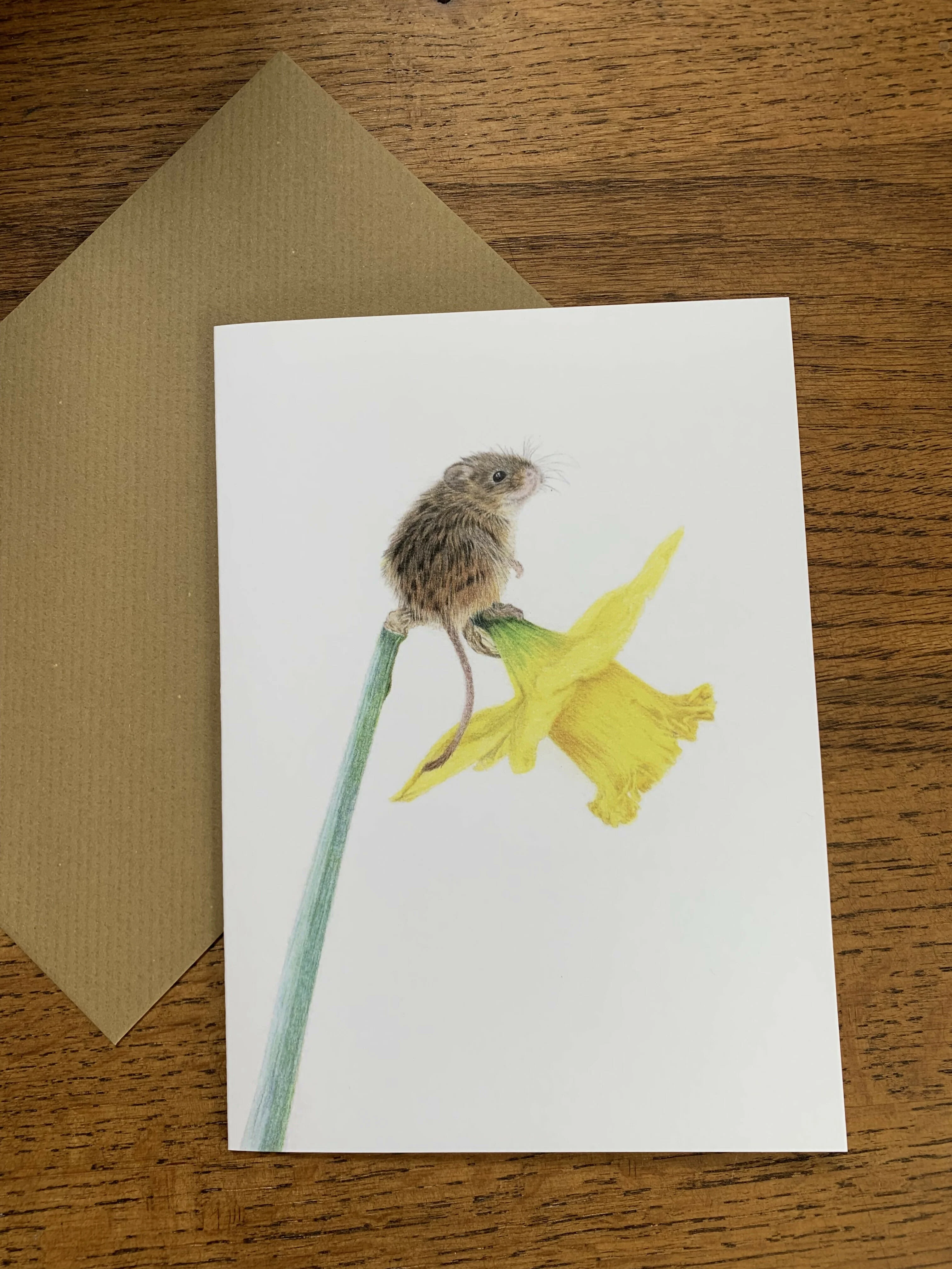 Greeting Card of a Harvest Mouse. Blank Inside. - Image 3