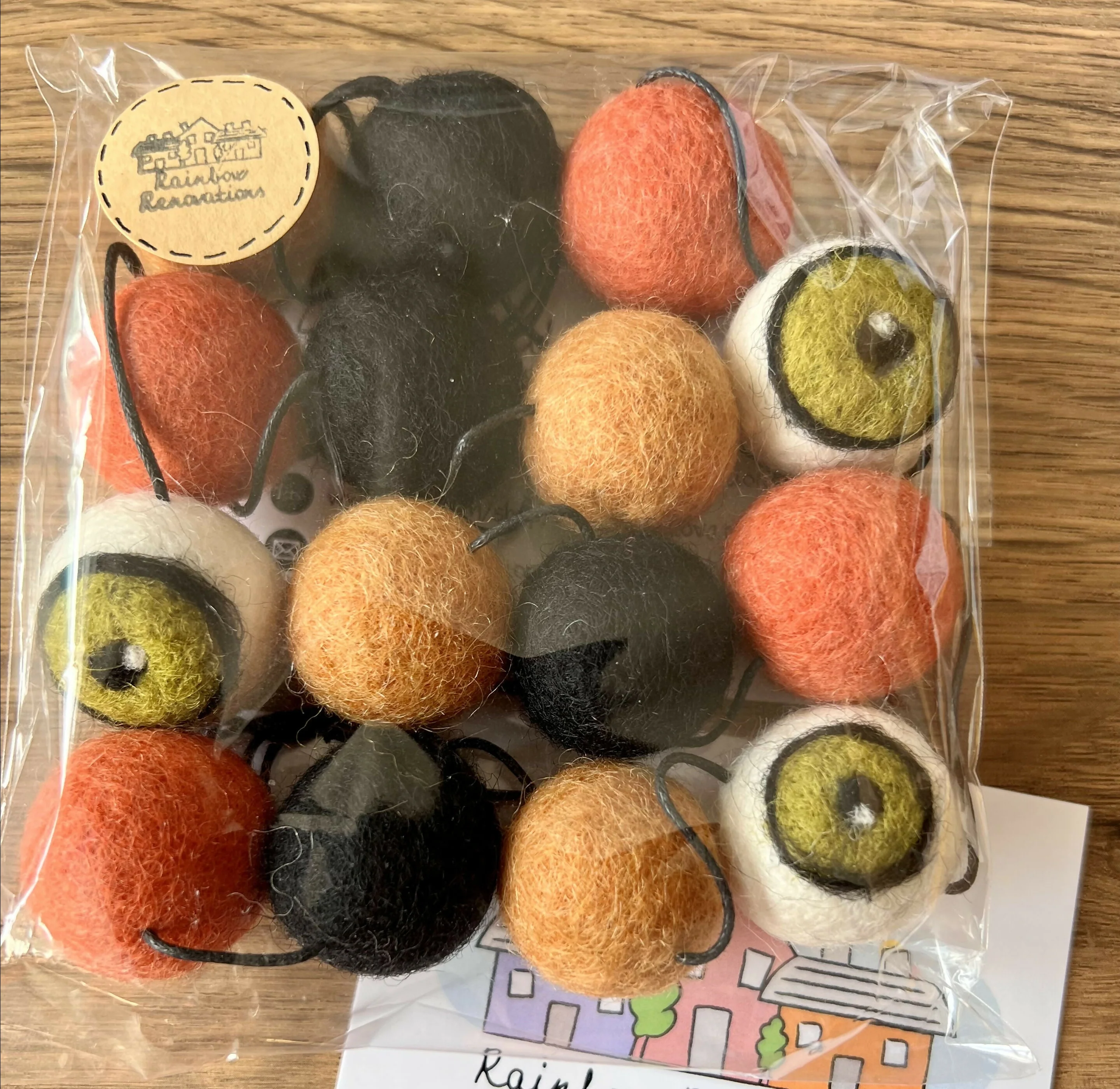 Halloween Felt Eyeball Garland