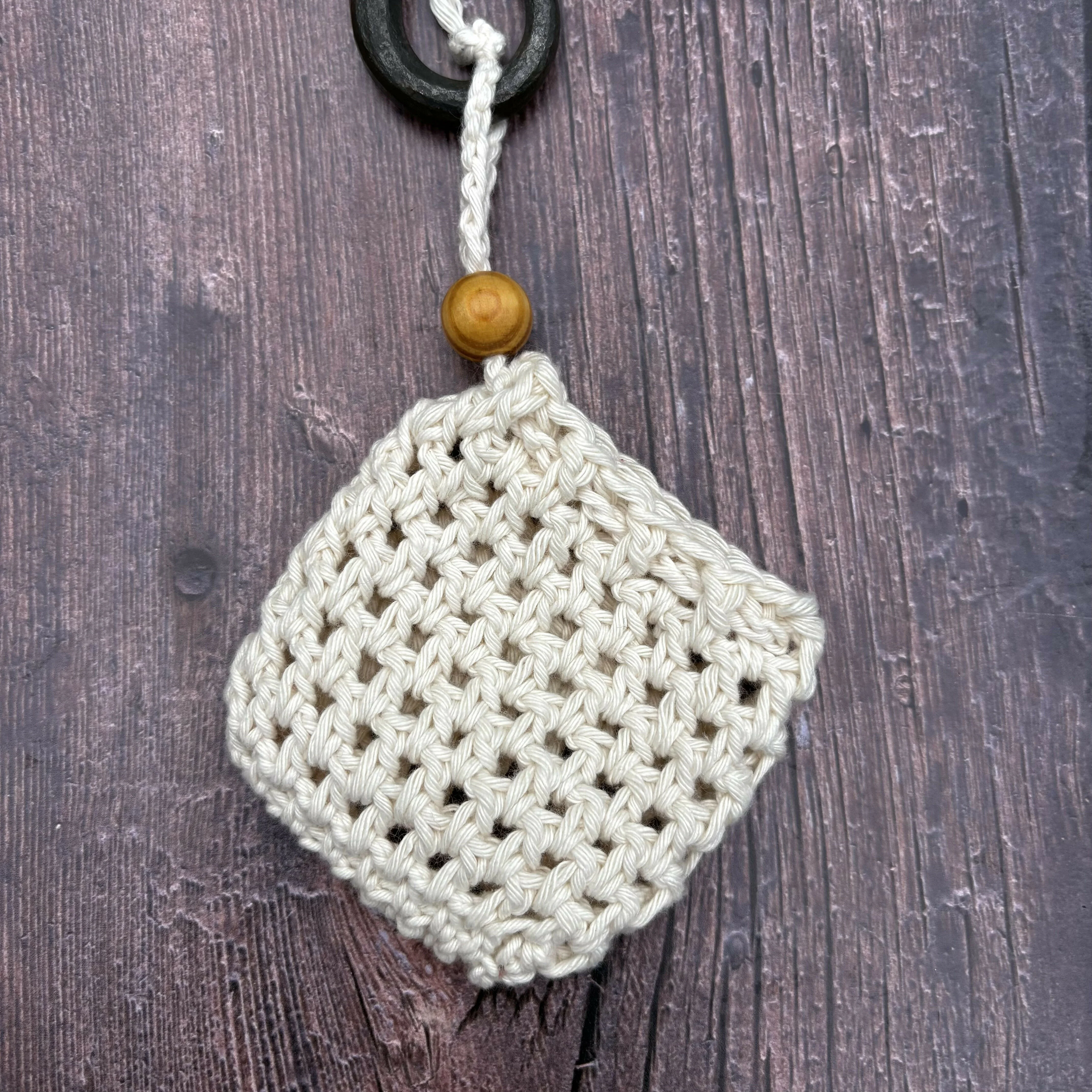 Hand Crocheted Cotton Soap Saver - Image 4