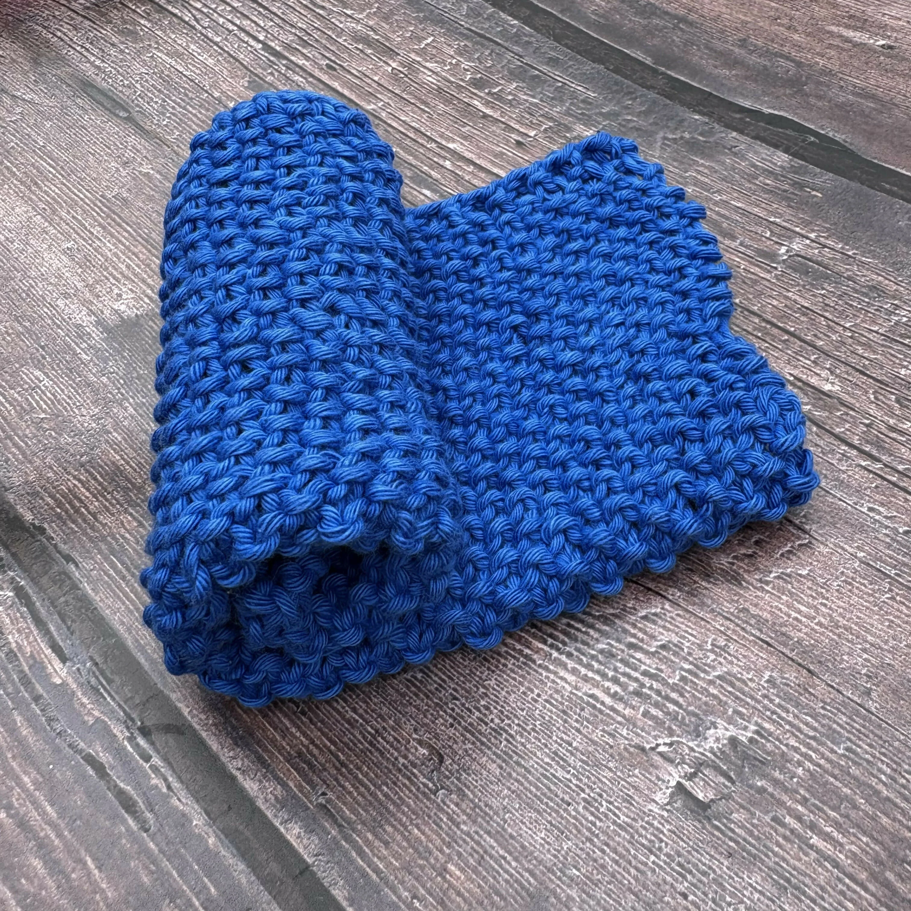 Hand Knitted Cotton Wash Cloth - Image 3