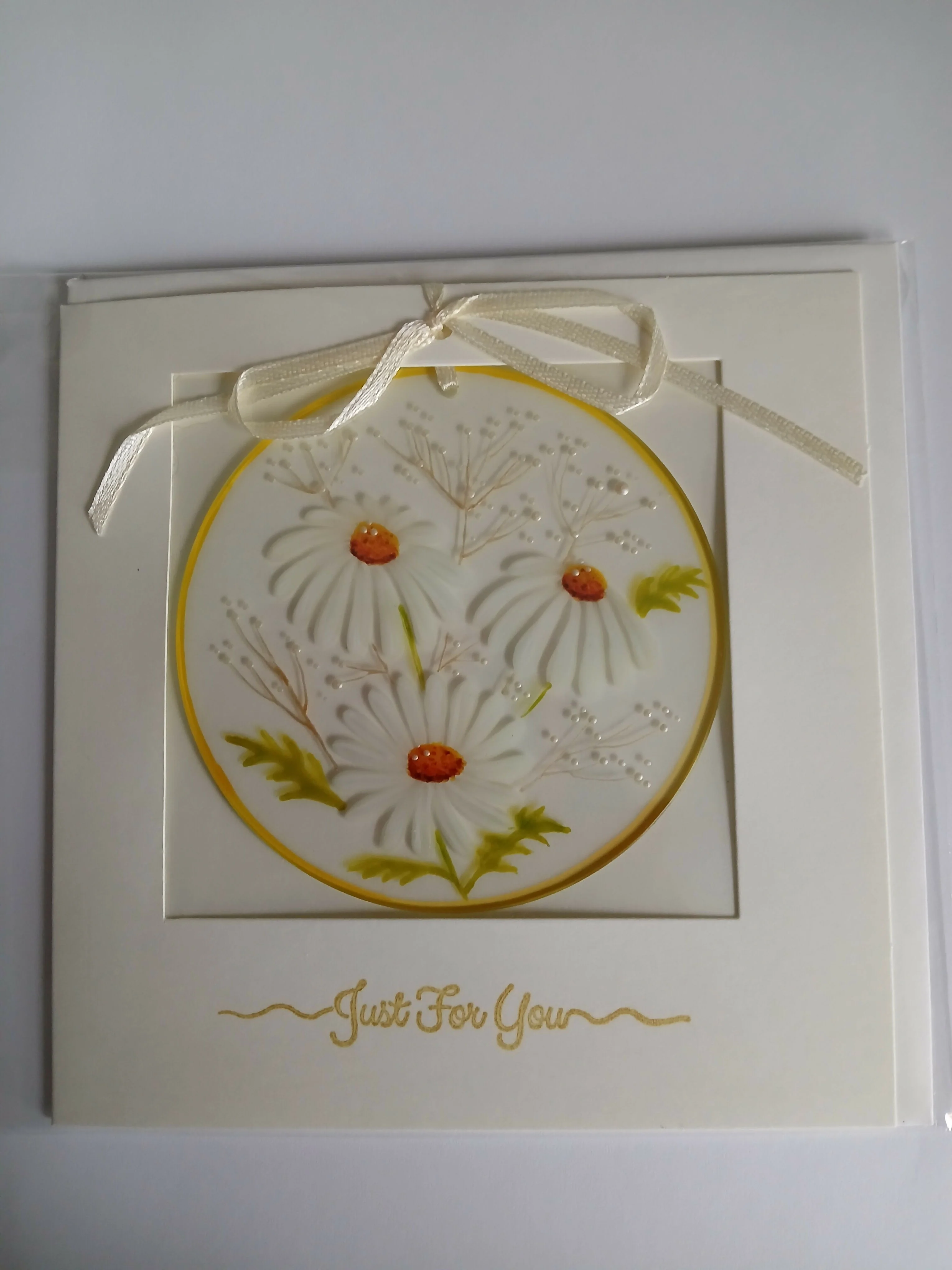 Hand Painted Poppies Card/Gift Glass Plaque Suncatcher - Image 4