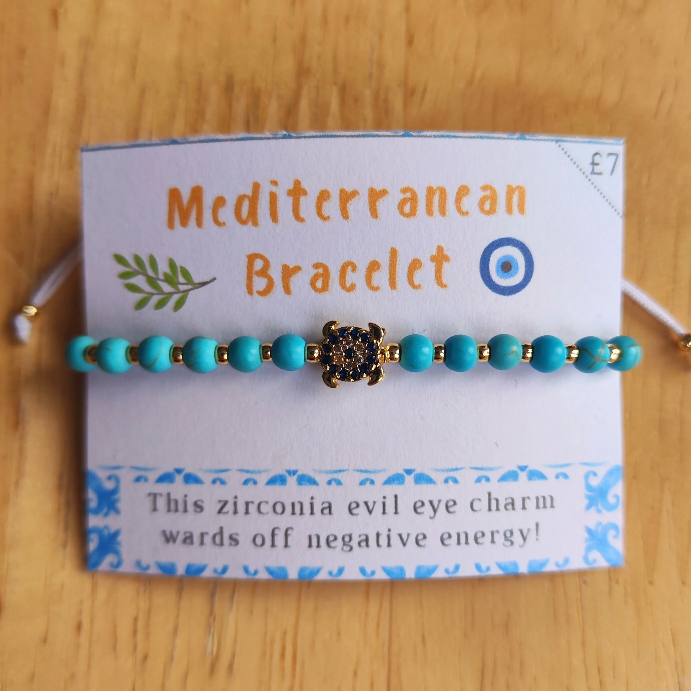 Hand-Strung Pearl and Silver Bead Adjustable Bracelet - Mediterranean Evil Eye Charms - Image 7