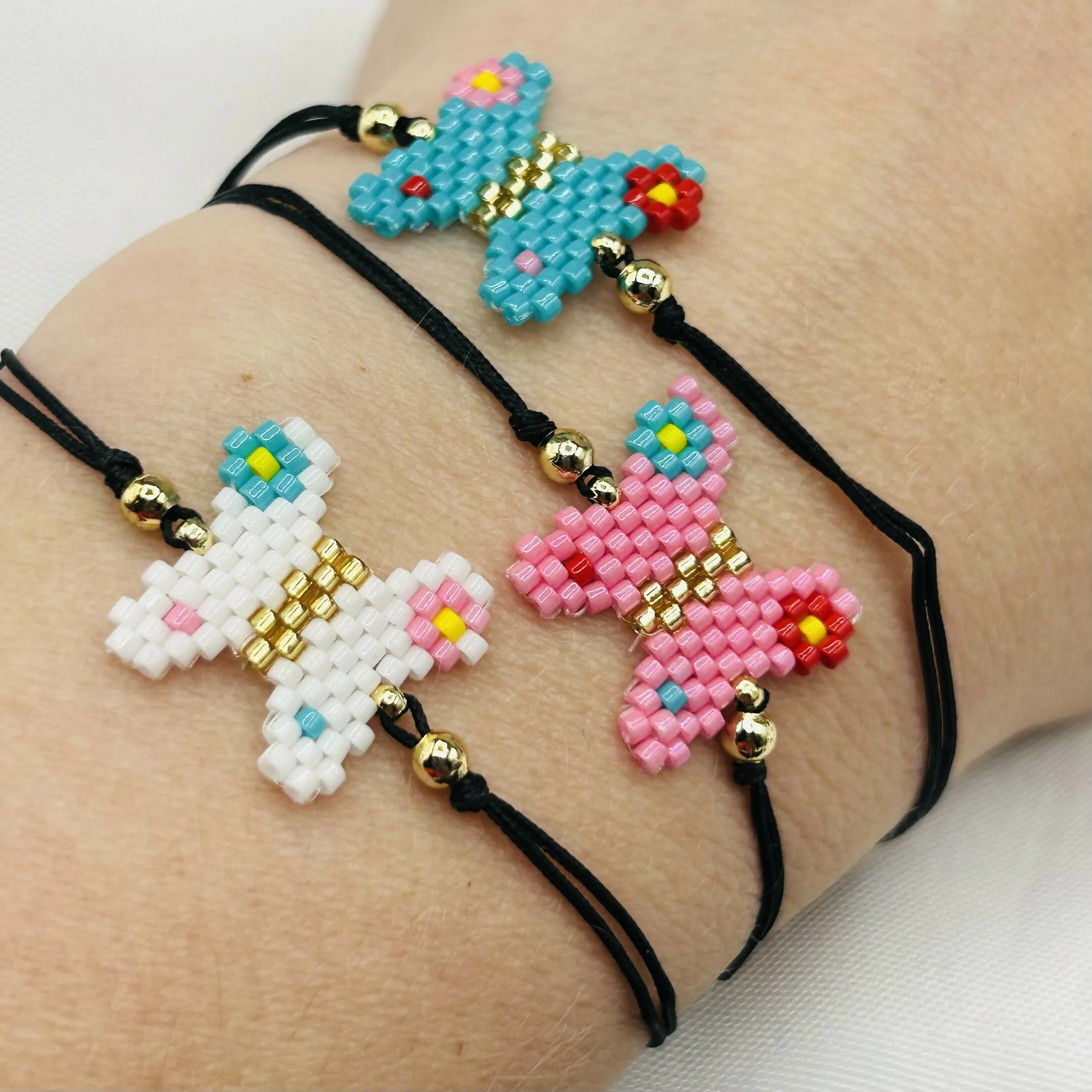 Handmade Beaded Butterfly Bracelets – Adjustable, Colourful Designs