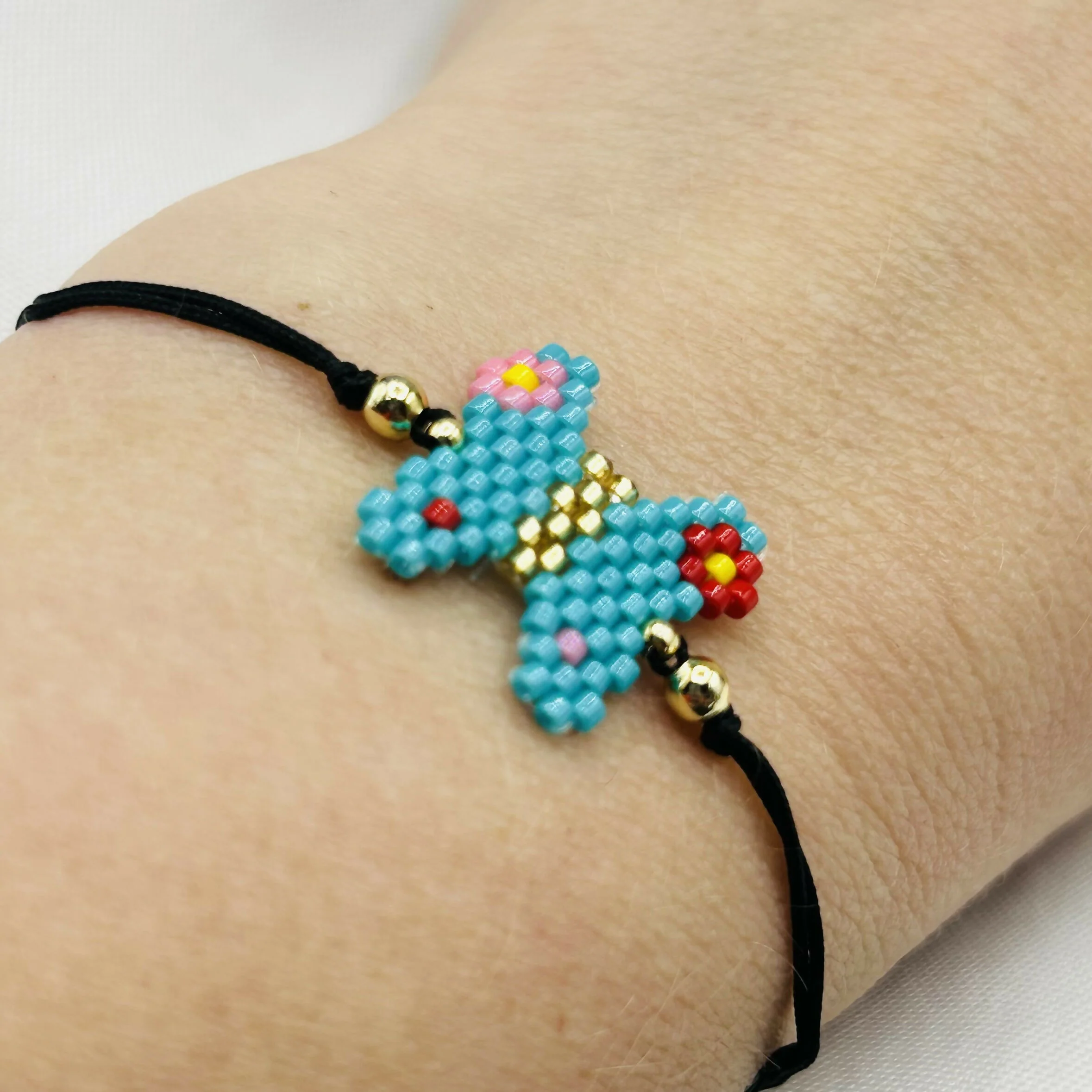Handmade Beaded Butterfly Bracelets – Adjustable, Colourful Designs - Image 2