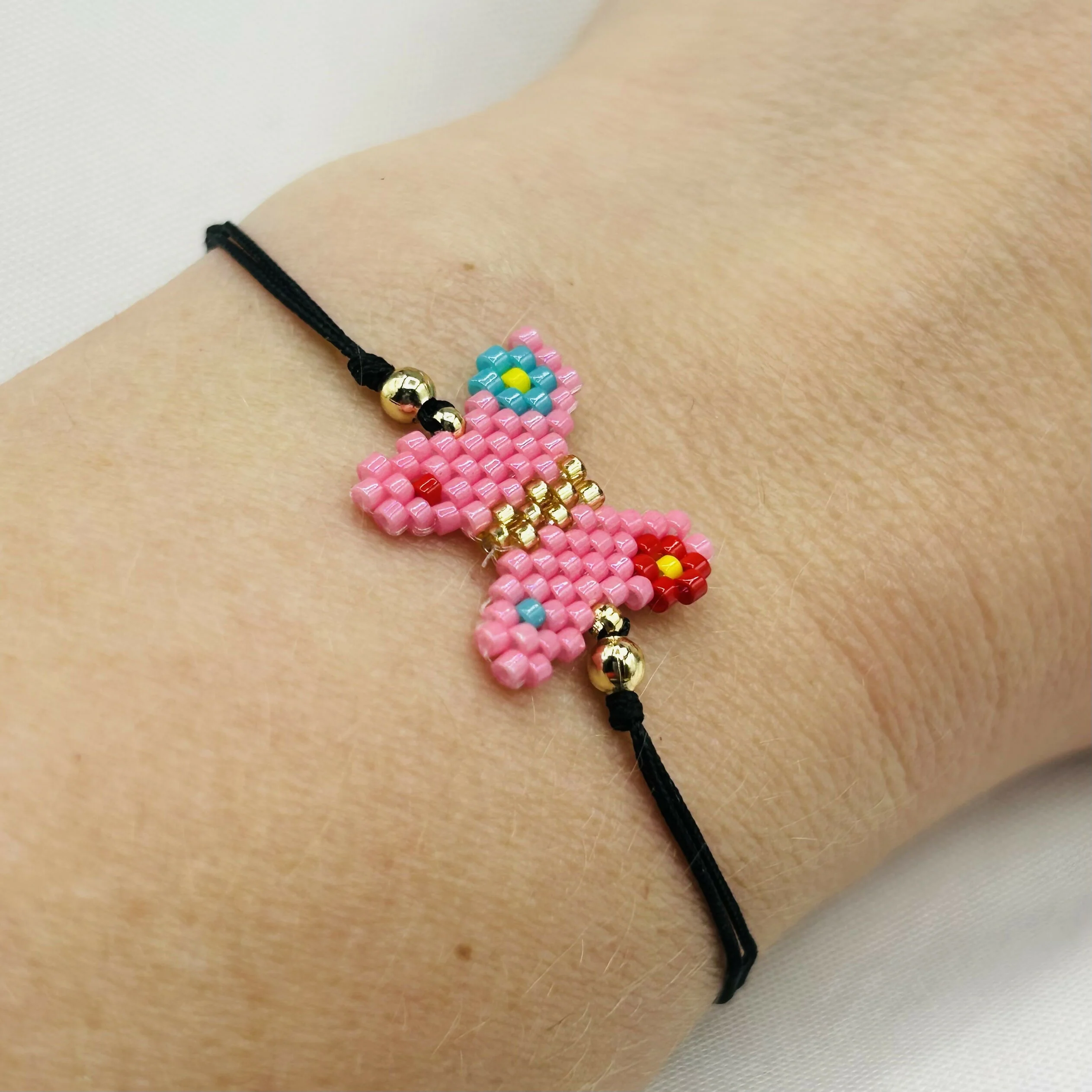 Handmade Beaded Butterfly Bracelets – Adjustable, Colourful Designs - Image 3