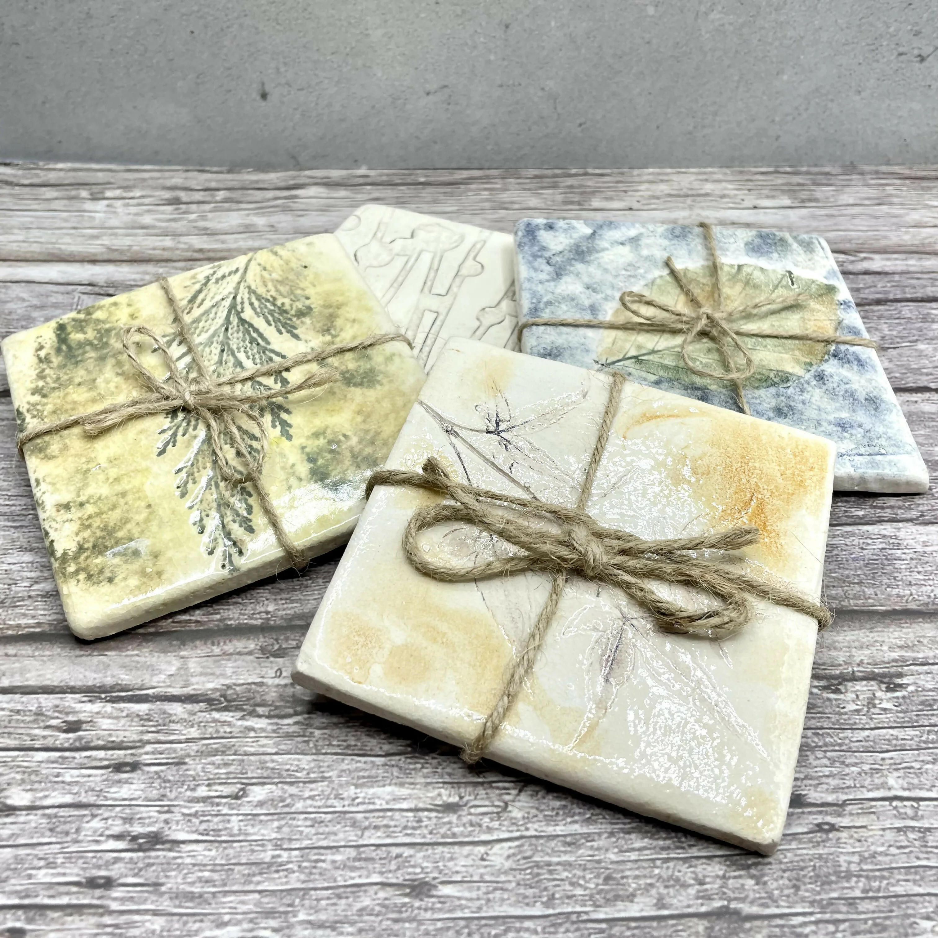Handmade Ceramic Coasters – Nature, Abstract, Botanical & More - Image 2