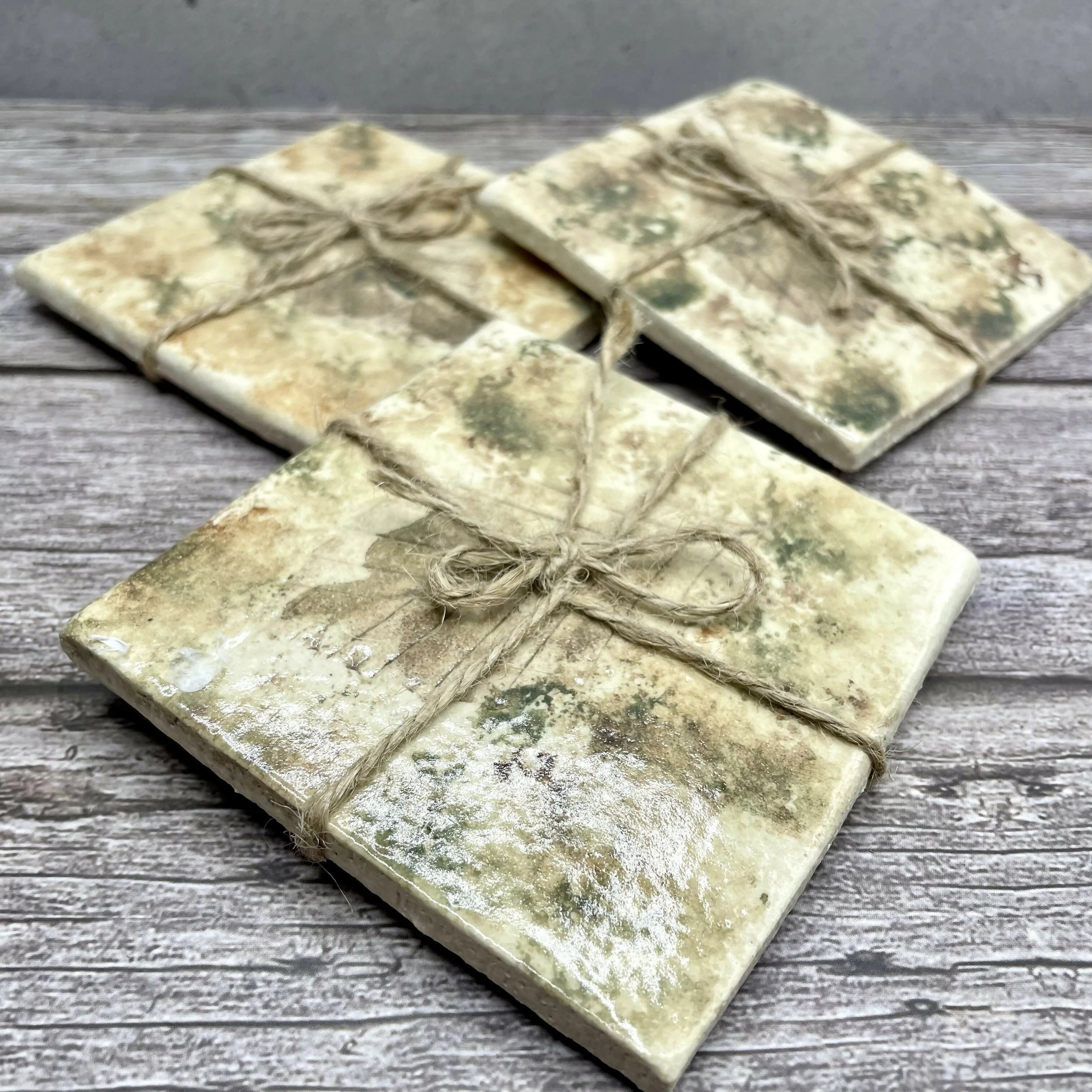 Handmade Ceramic Coasters – Nature, Abstract, Botanical & More - Image 3