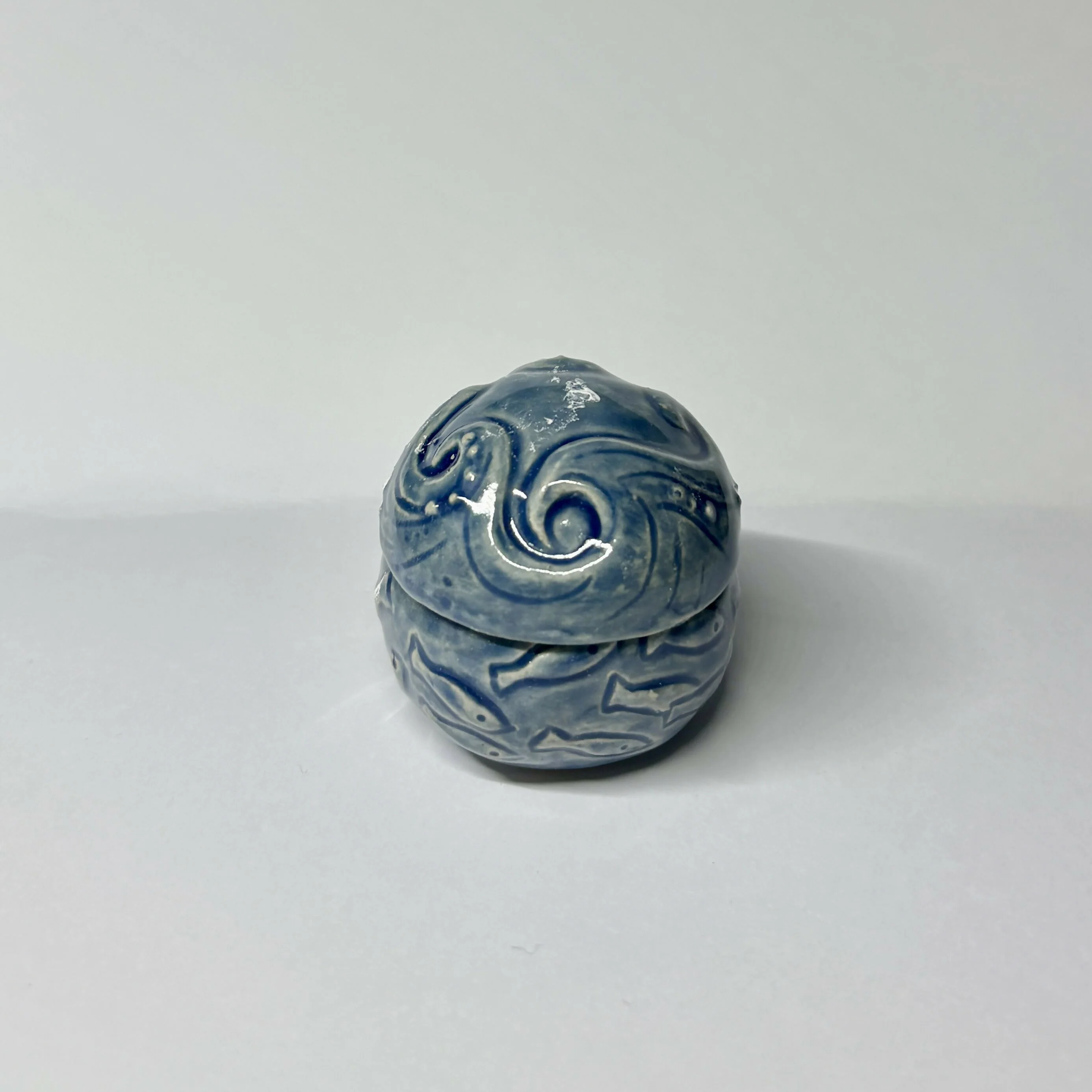 Handmade Ceramic Pot with Lid - Image 2