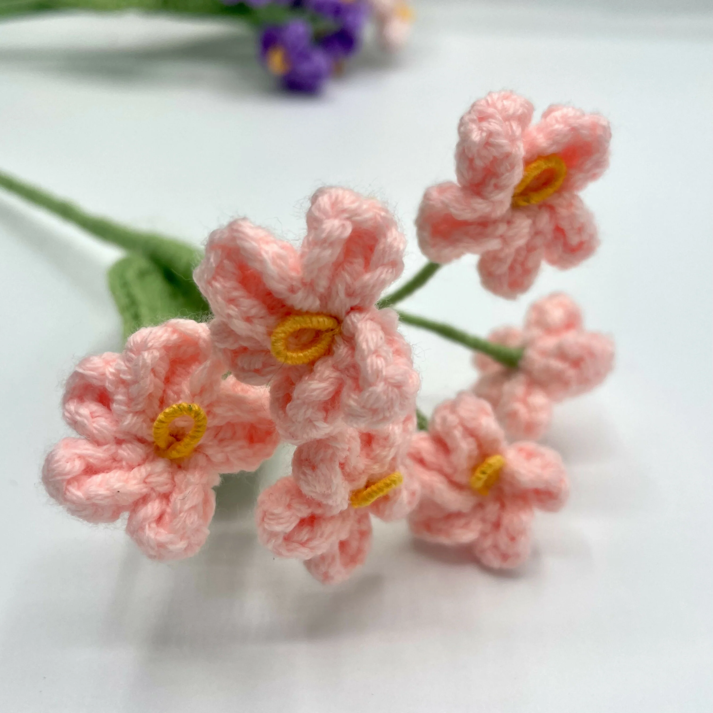 Handmade Crochet Blossom Stem – Mini Cluster Flowers - Image 2