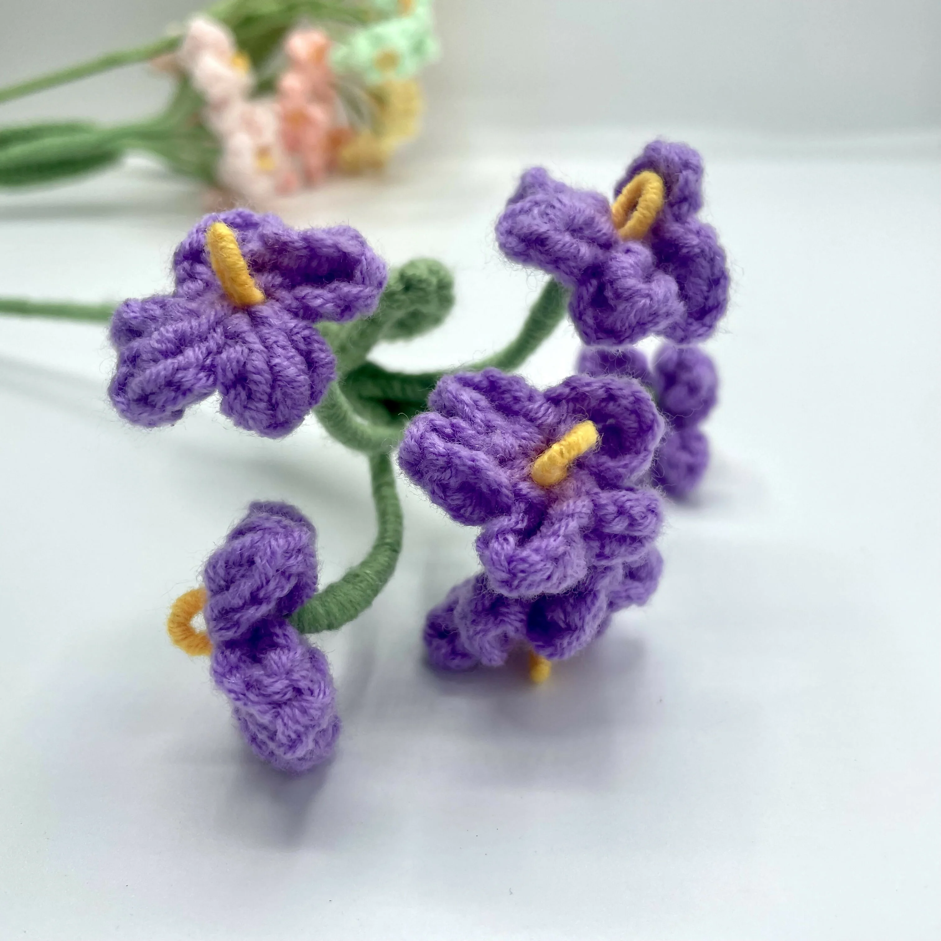 Handmade Crochet Blossom Stem – Mini Cluster Flowers - Image 5