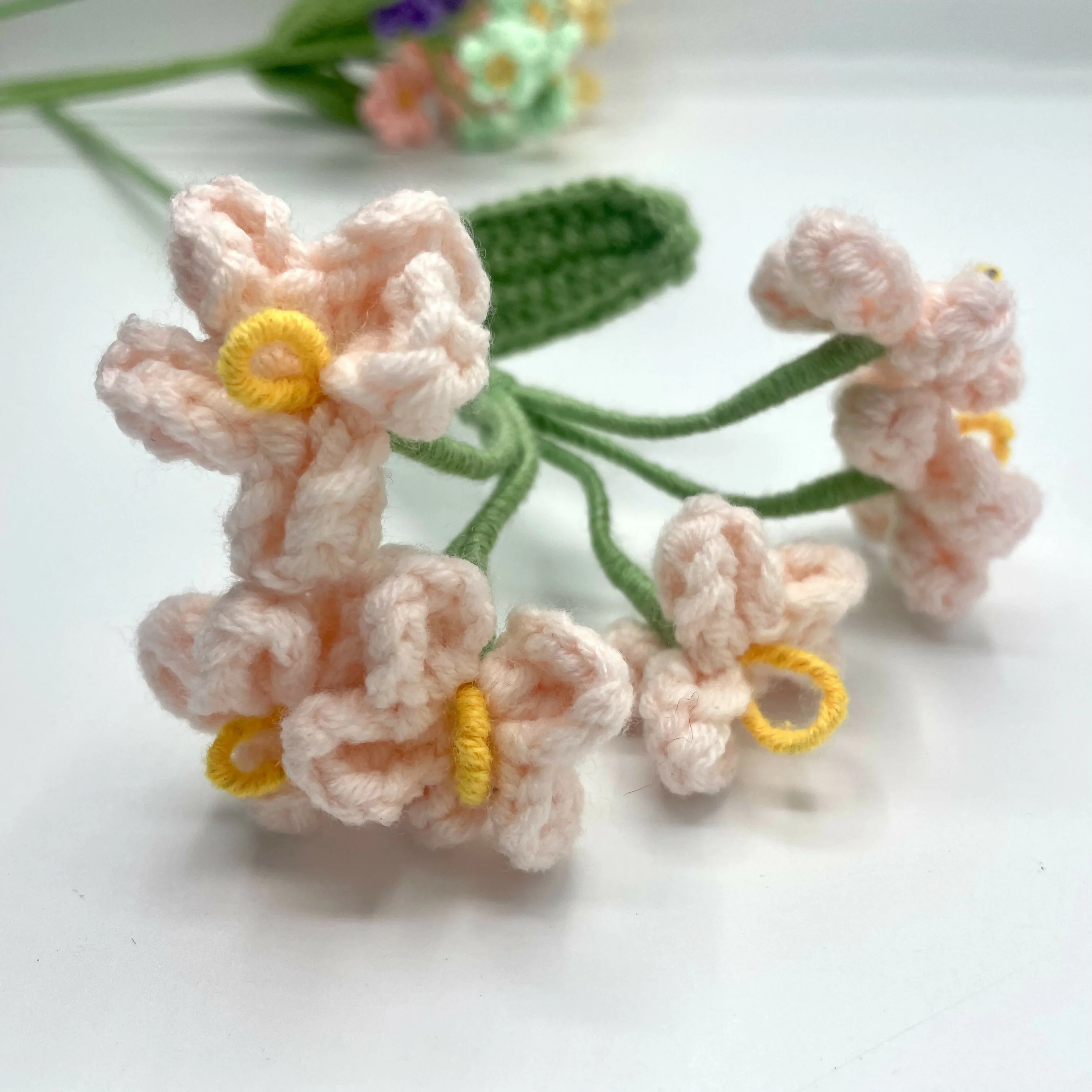 Handmade Crochet Blossom Stem – Mini Cluster Flowers - Image 6