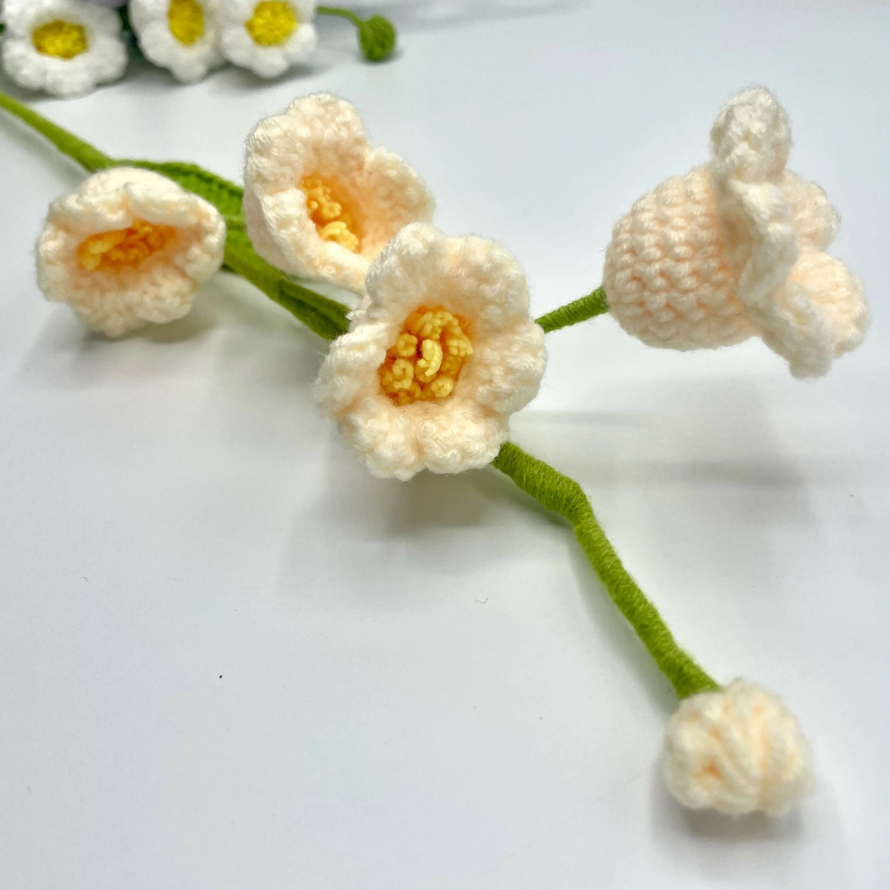 Handmade Crochet Meadow Bloom – Long Stem Flower - Image 2
