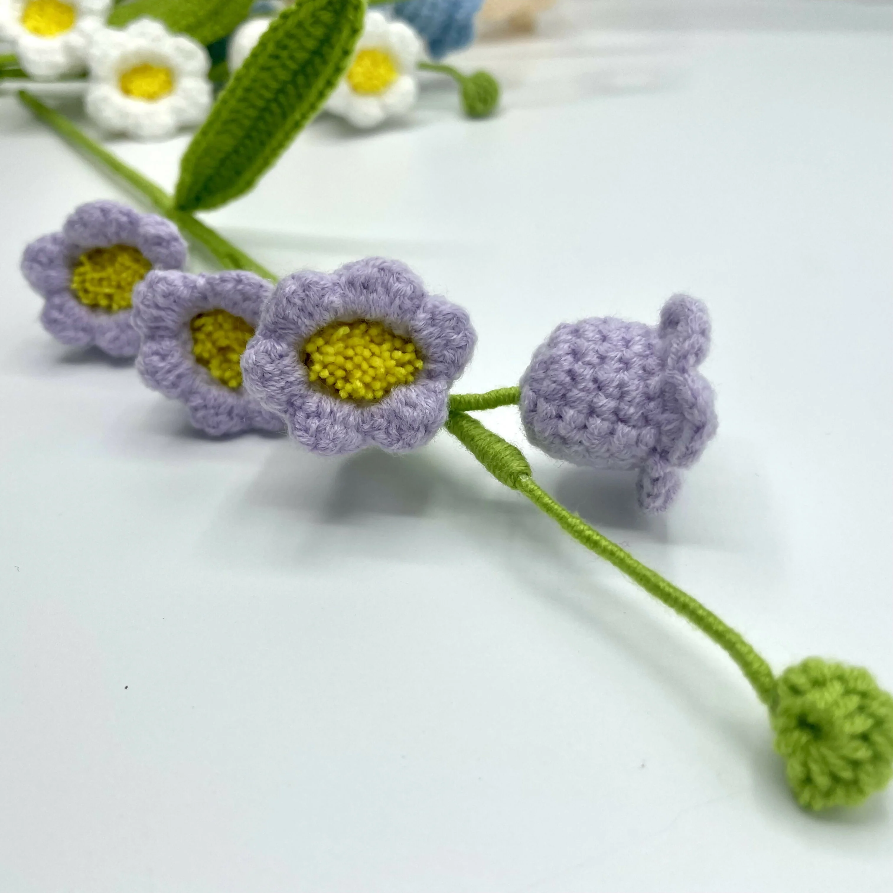 Handmade Crochet Meadow Bloom – Long Stem Flower - Image 3
