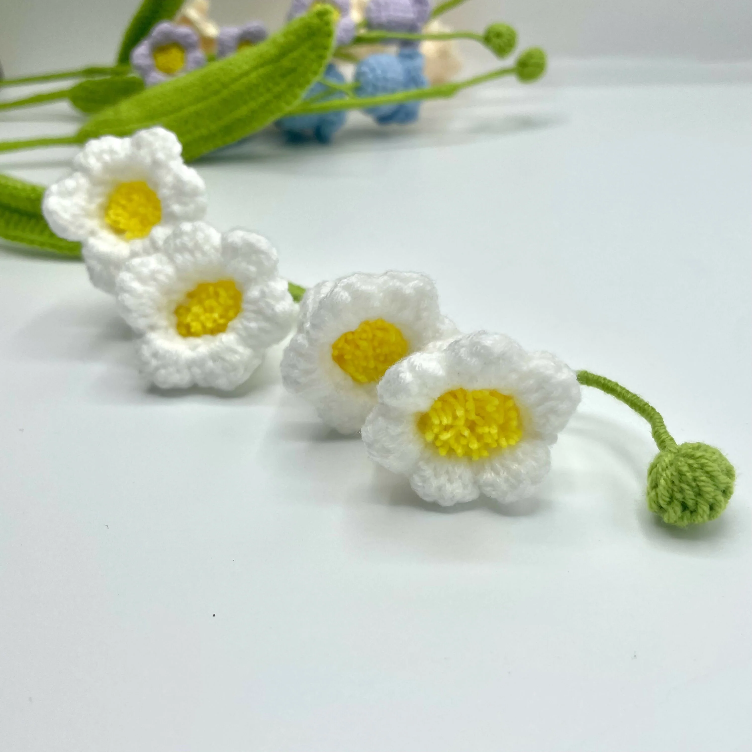 Handmade Crochet Meadow Bloom – Long Stem Flower - Image 4