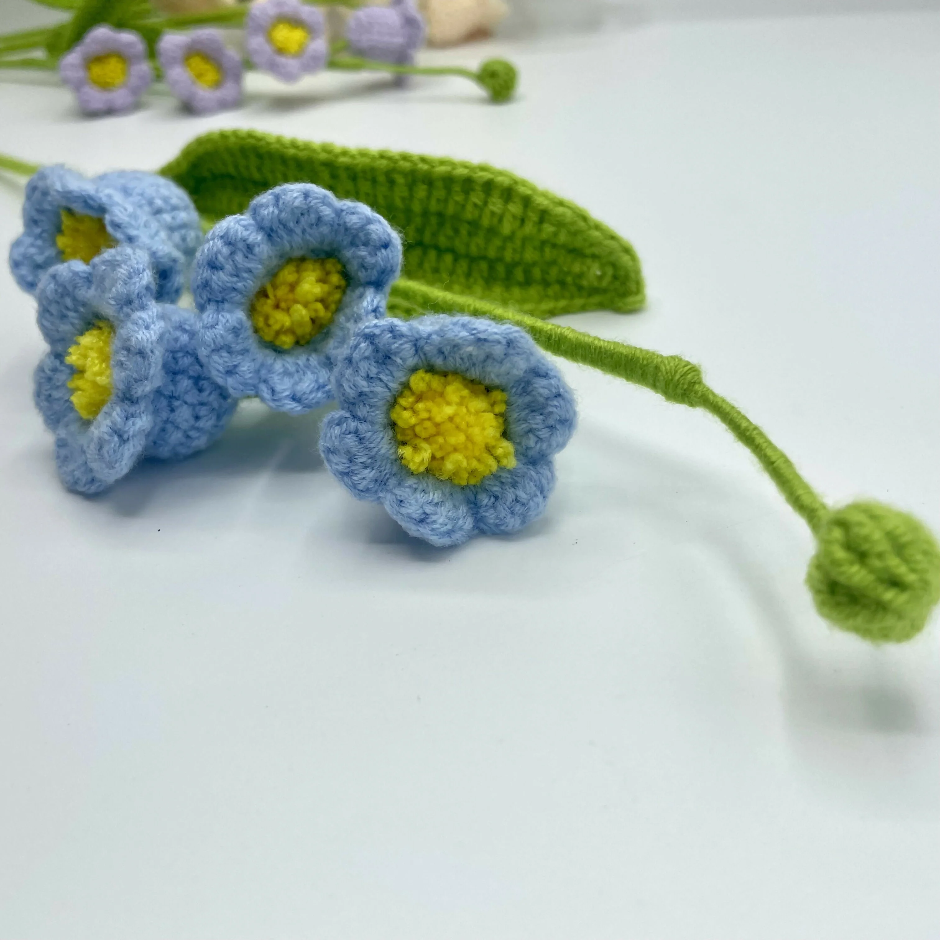Handmade Crochet Meadow Bloom – Long Stem Flower - Image 5