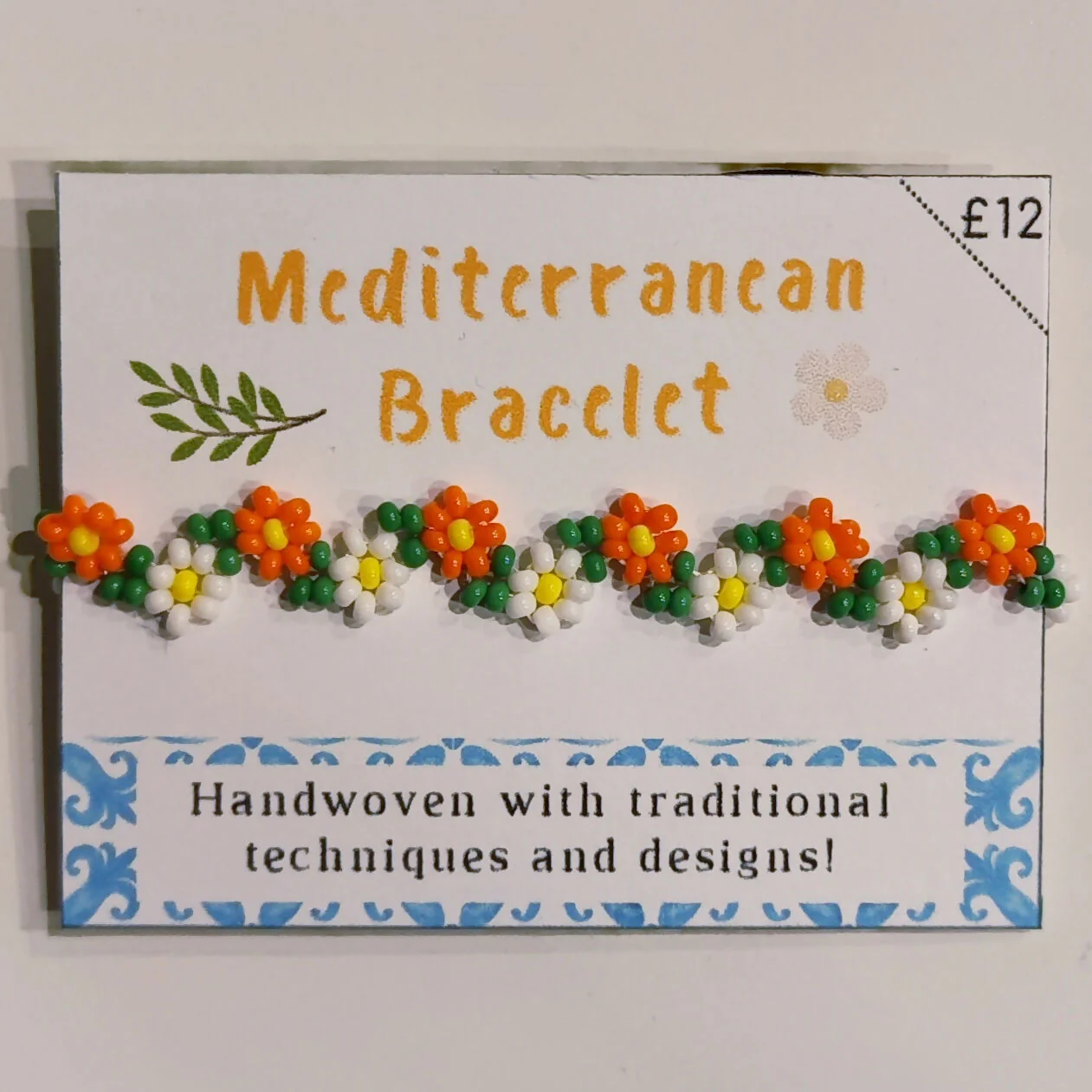 Handmade Daisy Chain Beaded Bracelets - Floral Two-Colour - Image 9