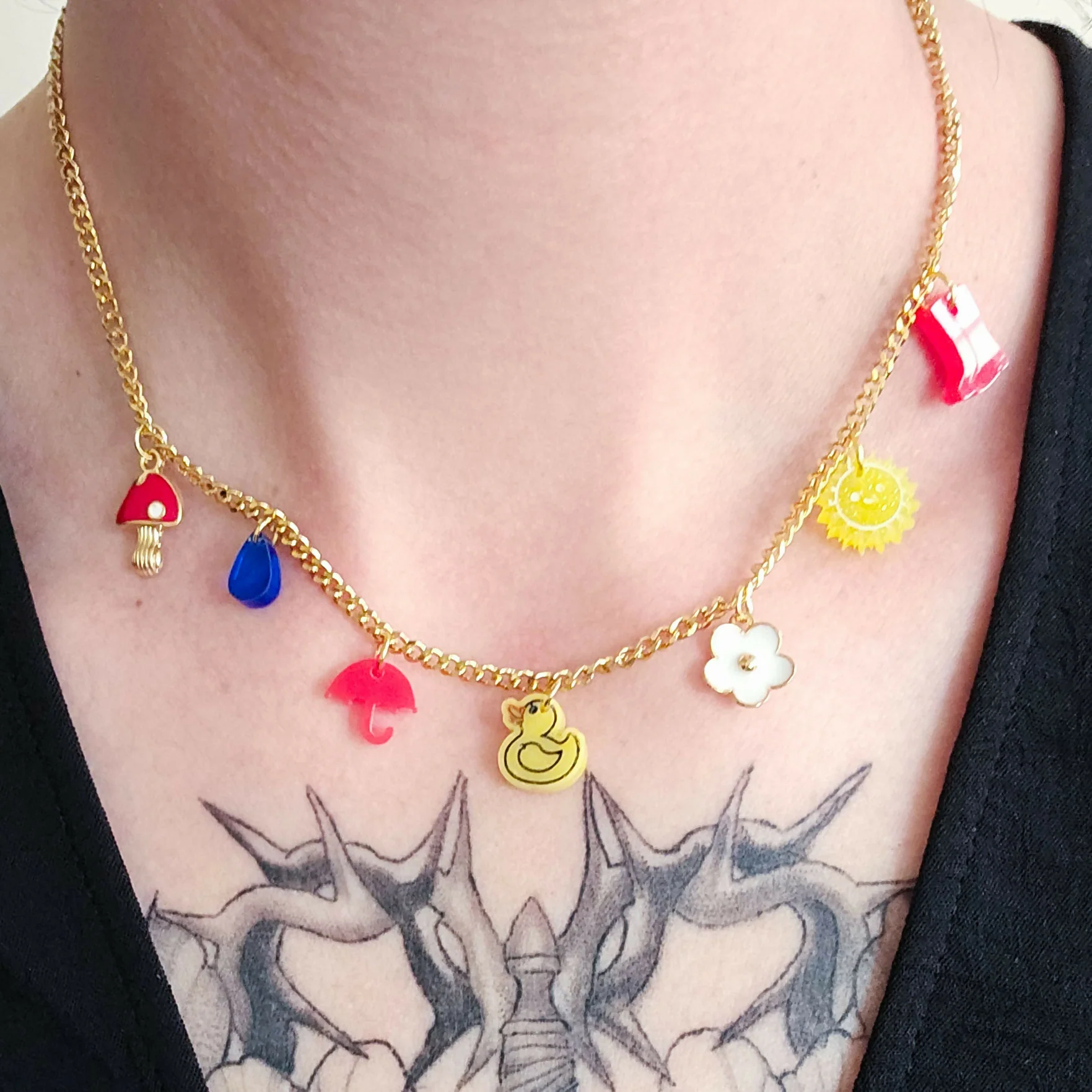 Handmade Duck Resin Charm Necklace - Image 4