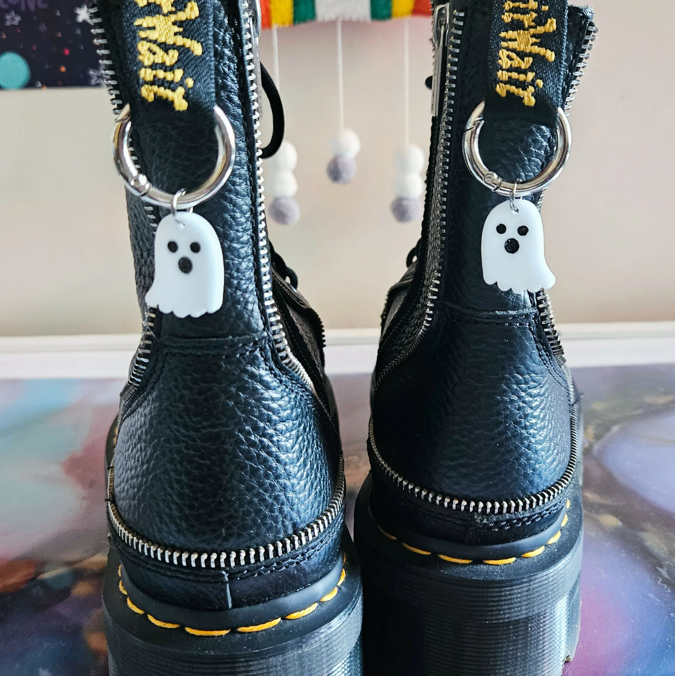 Handmade Ghost Resin Boot Charms