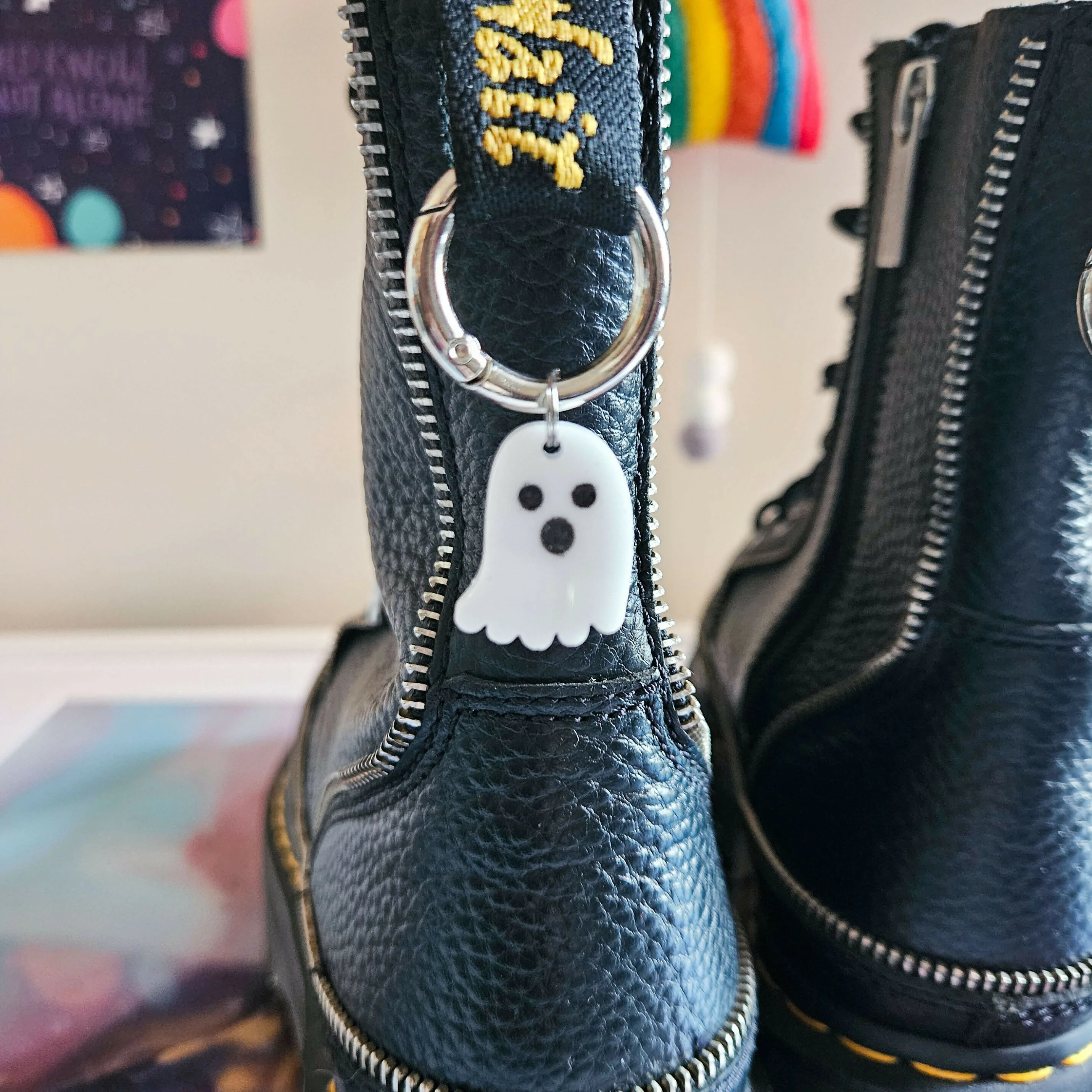 Handmade Ghost Resin Boot Charms - Image 2