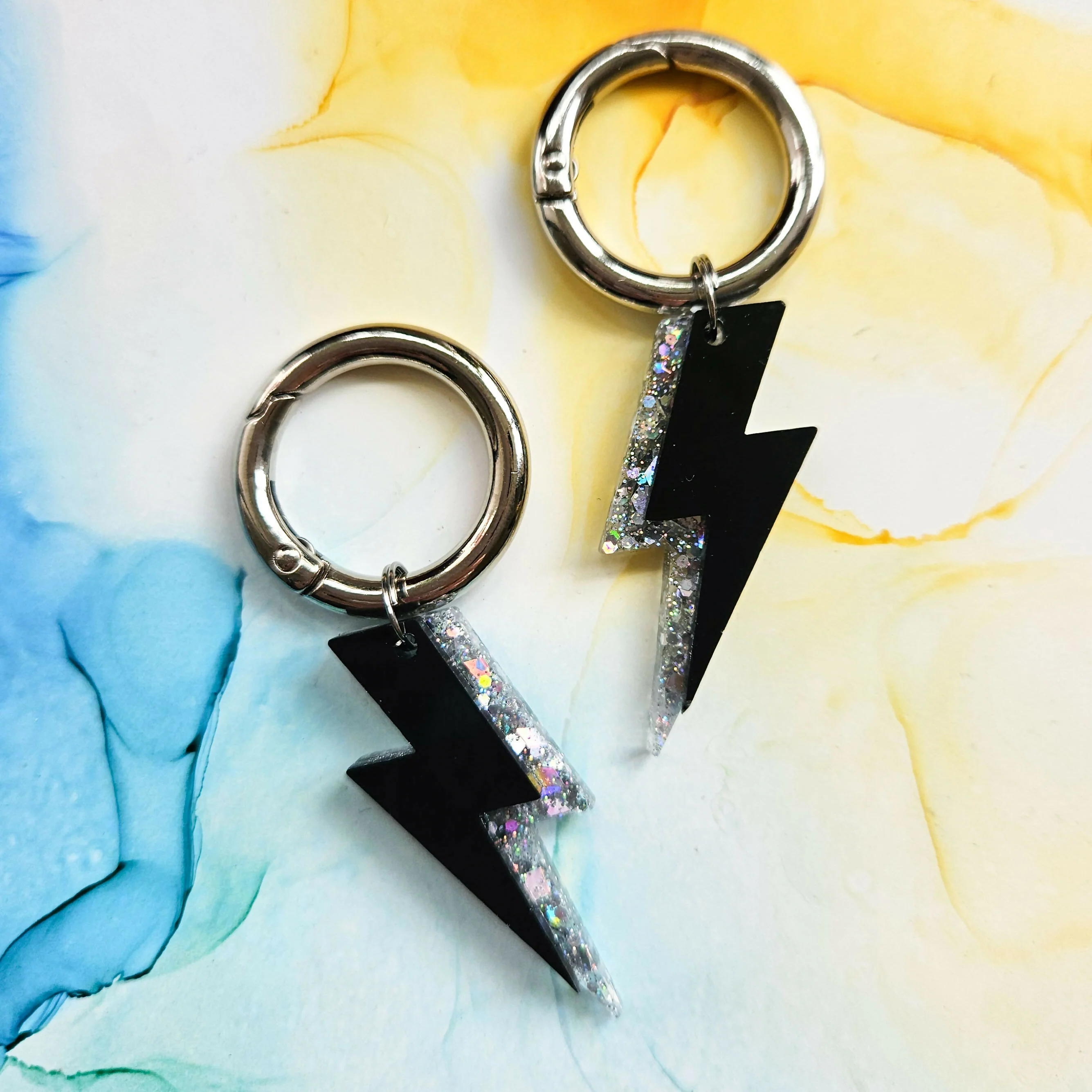Handmade Lightening Bolts Resin Boot Charms - Image 3