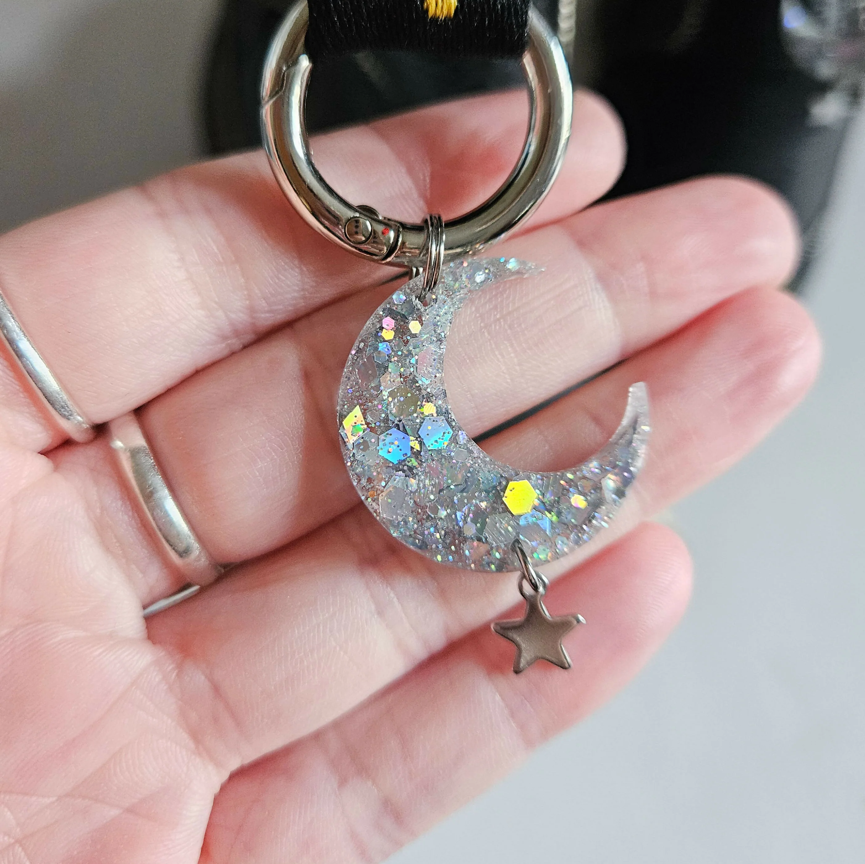 Handmade Moon And Stars Resin Boot Charms - Image 2