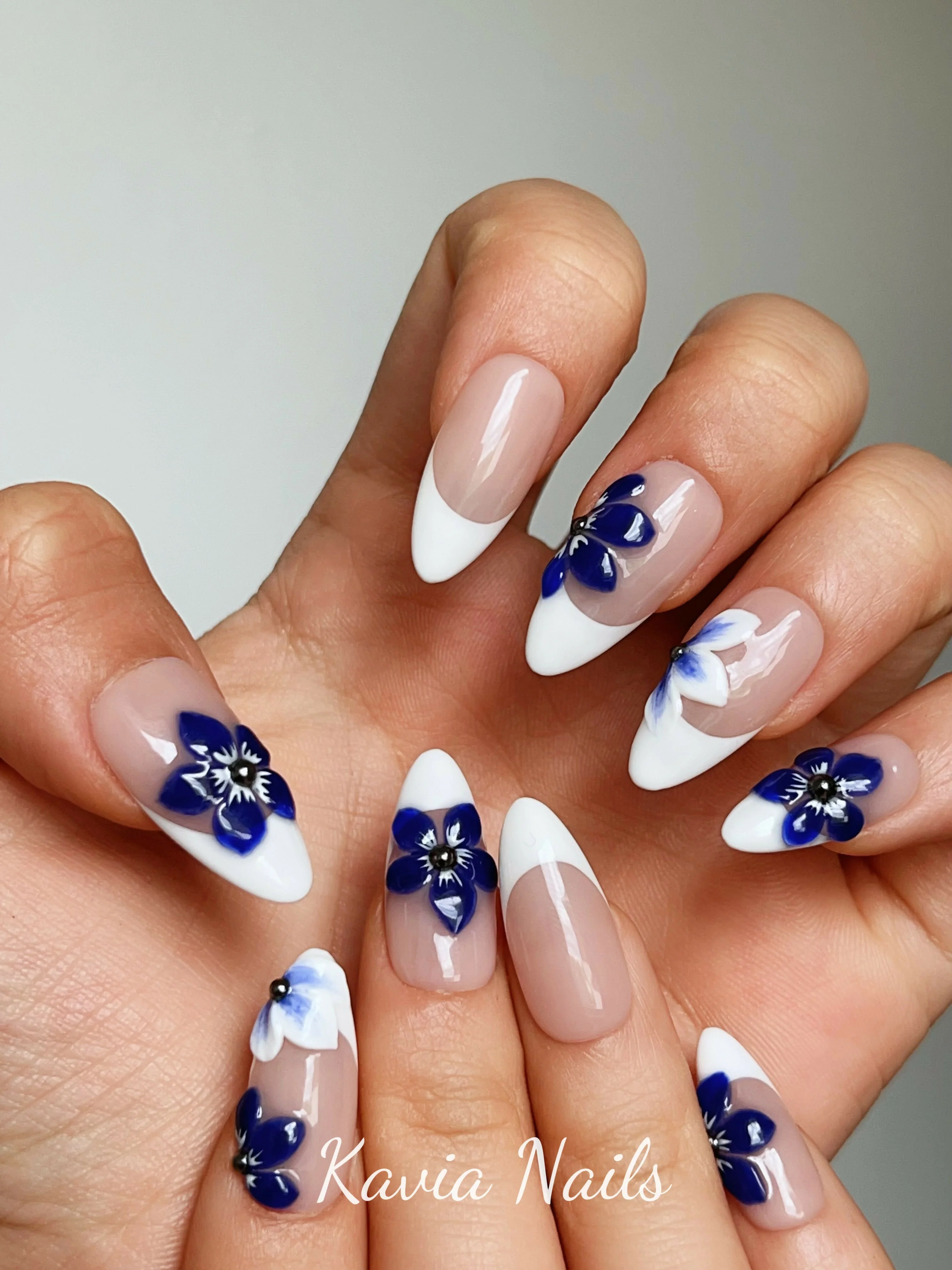 Handmade Press-on Nails - China Porcelain 10pcs