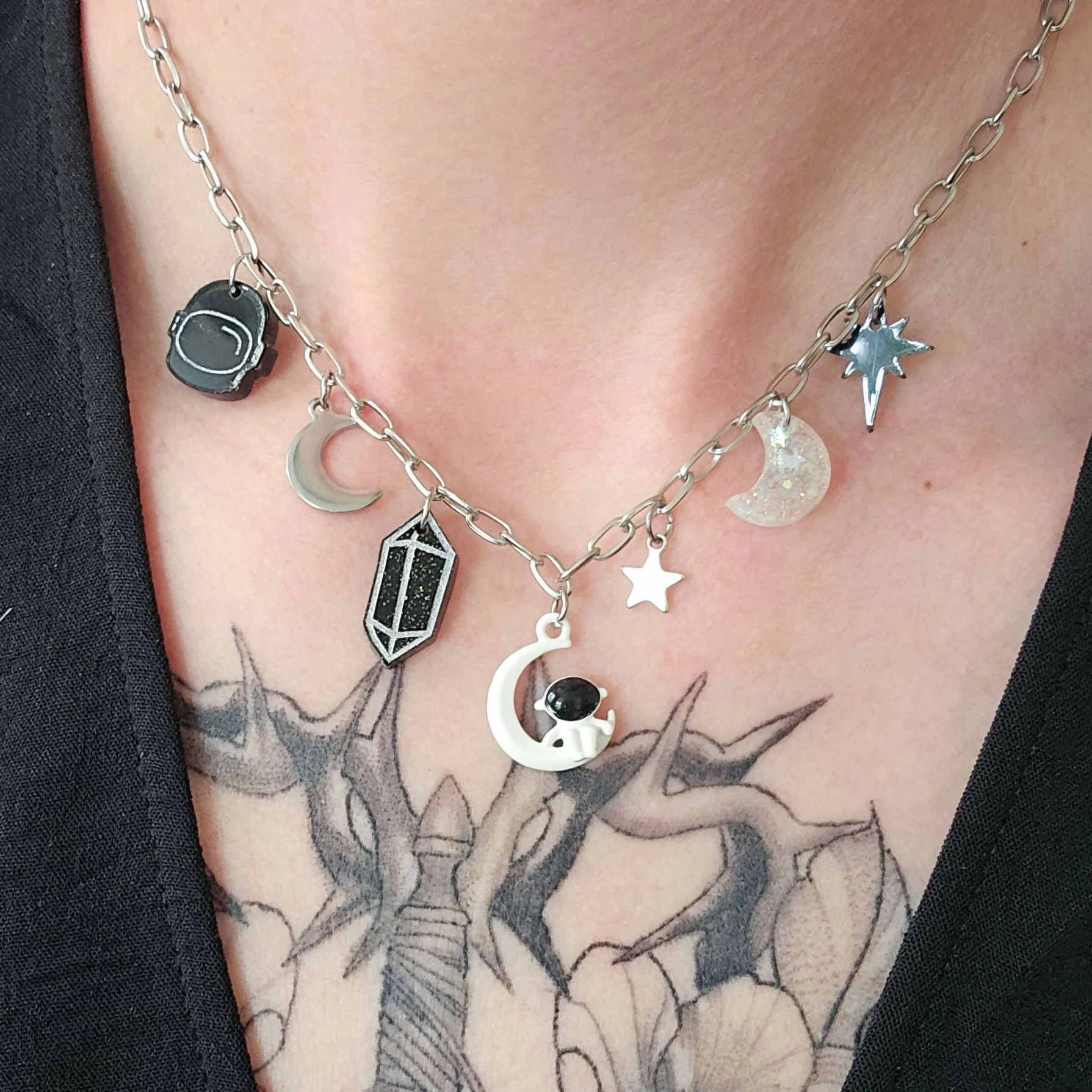 Handmade Space Resin Charms Necklace - Image 4