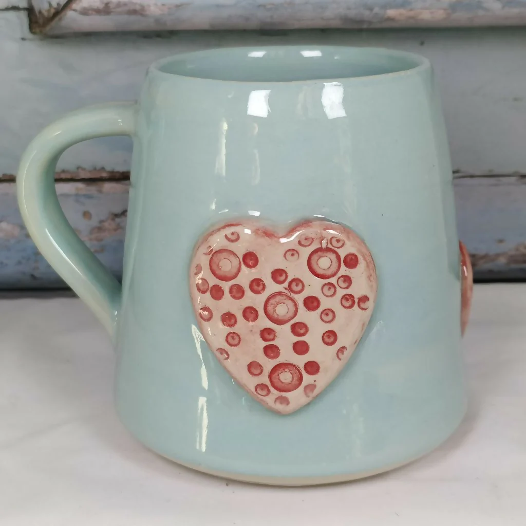 Handmade Valentine Hearts Mug - Image 2
