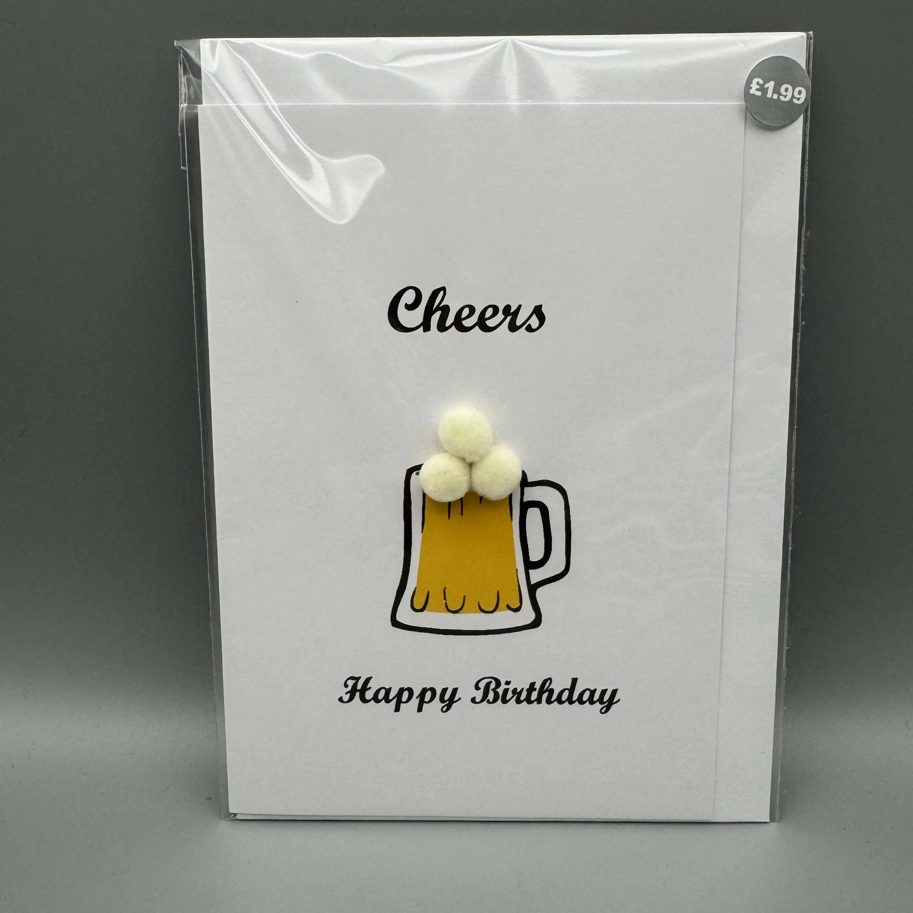 Happy Birthday Beer - Pom Pom greeting card