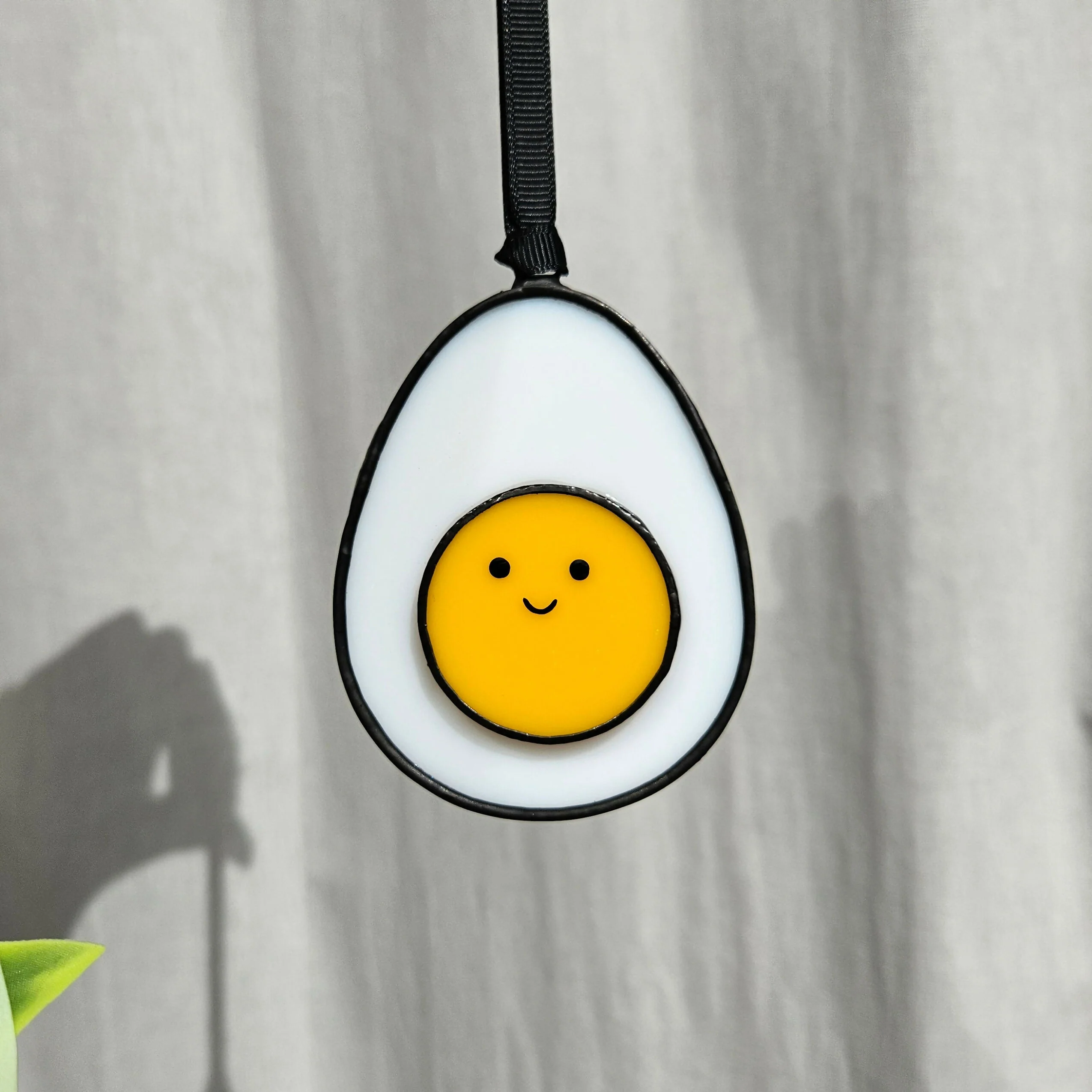 Happy Boiled Egg Stained Glass Decoration