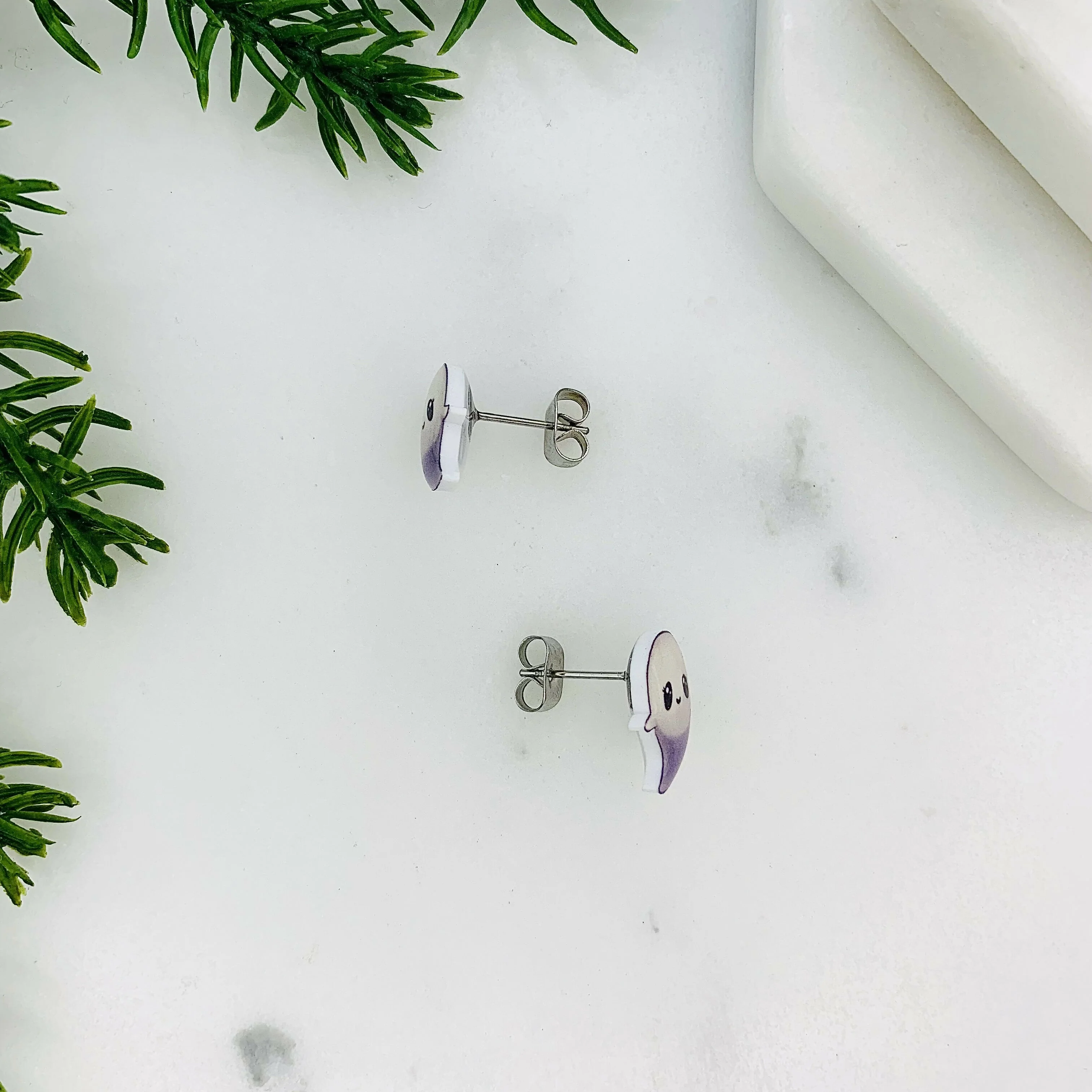 Happy Ghost Stud Earrings - Image 4