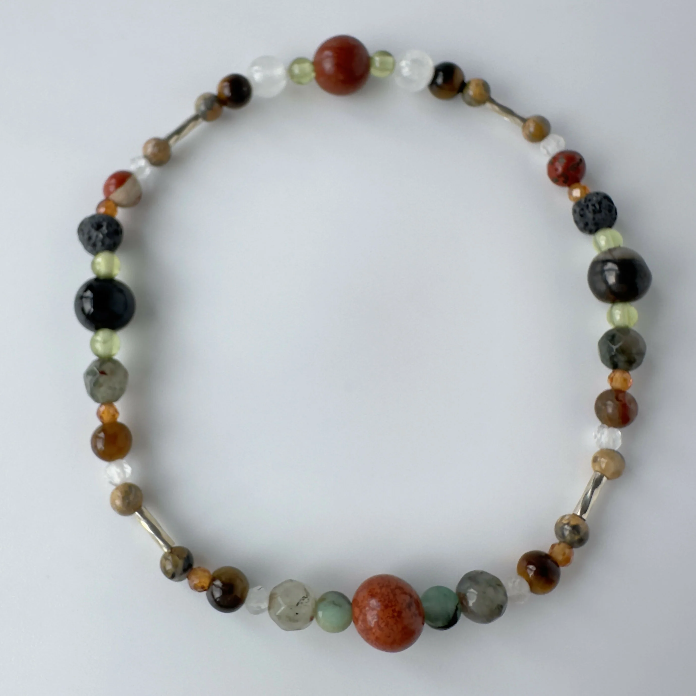 HEALING CRYSTAL & STERLING SILVER STRETCH BRACELET WITH AROMATHERAPY BEAD TO HELP WITH STRESS - Image 5