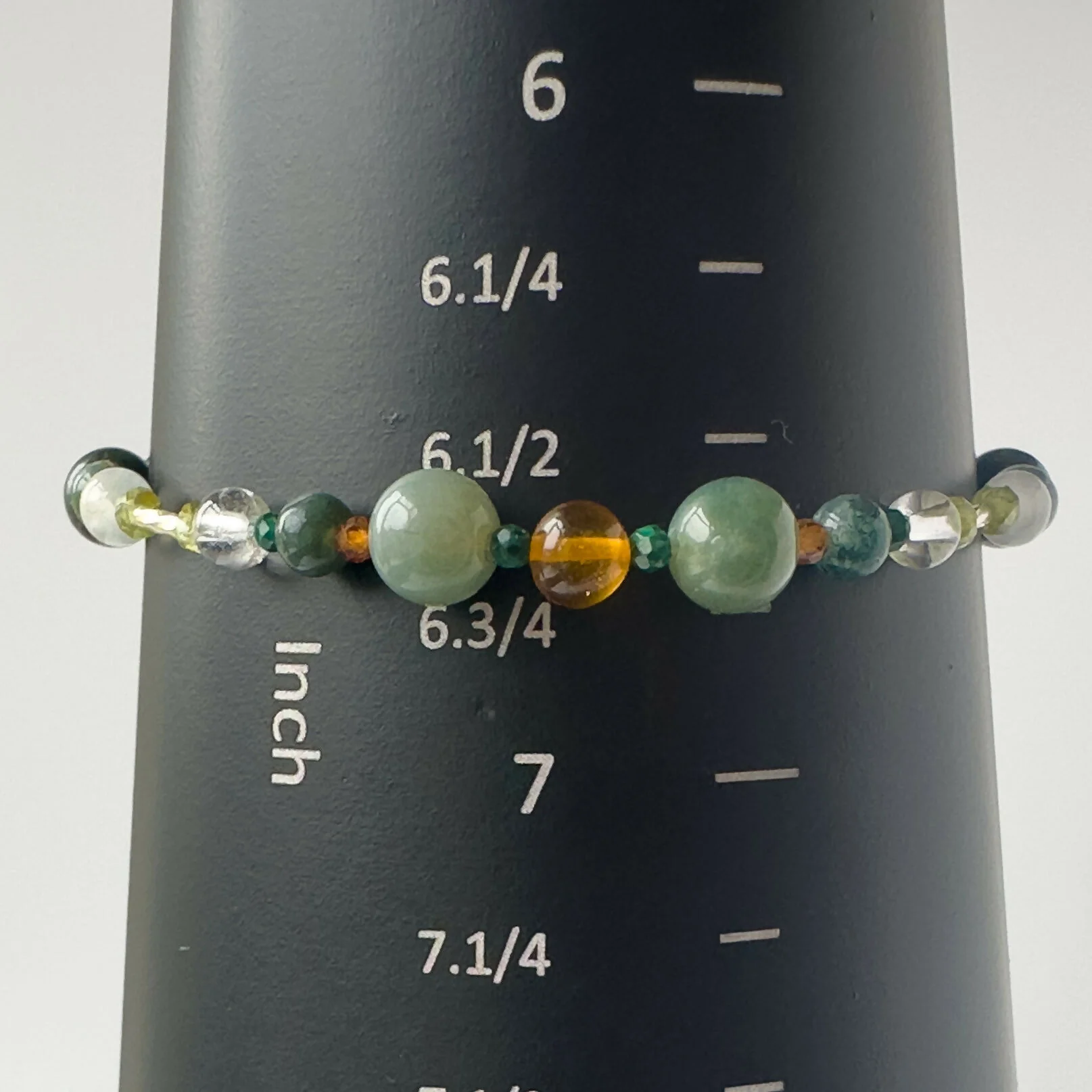 HEALING CRYSTAL & STERLING SILVER STRETCH BRACELET WITH AROMATHERAPY BEADS TO HELP WITH GIVING & RECEIVING LOVE - Image 6