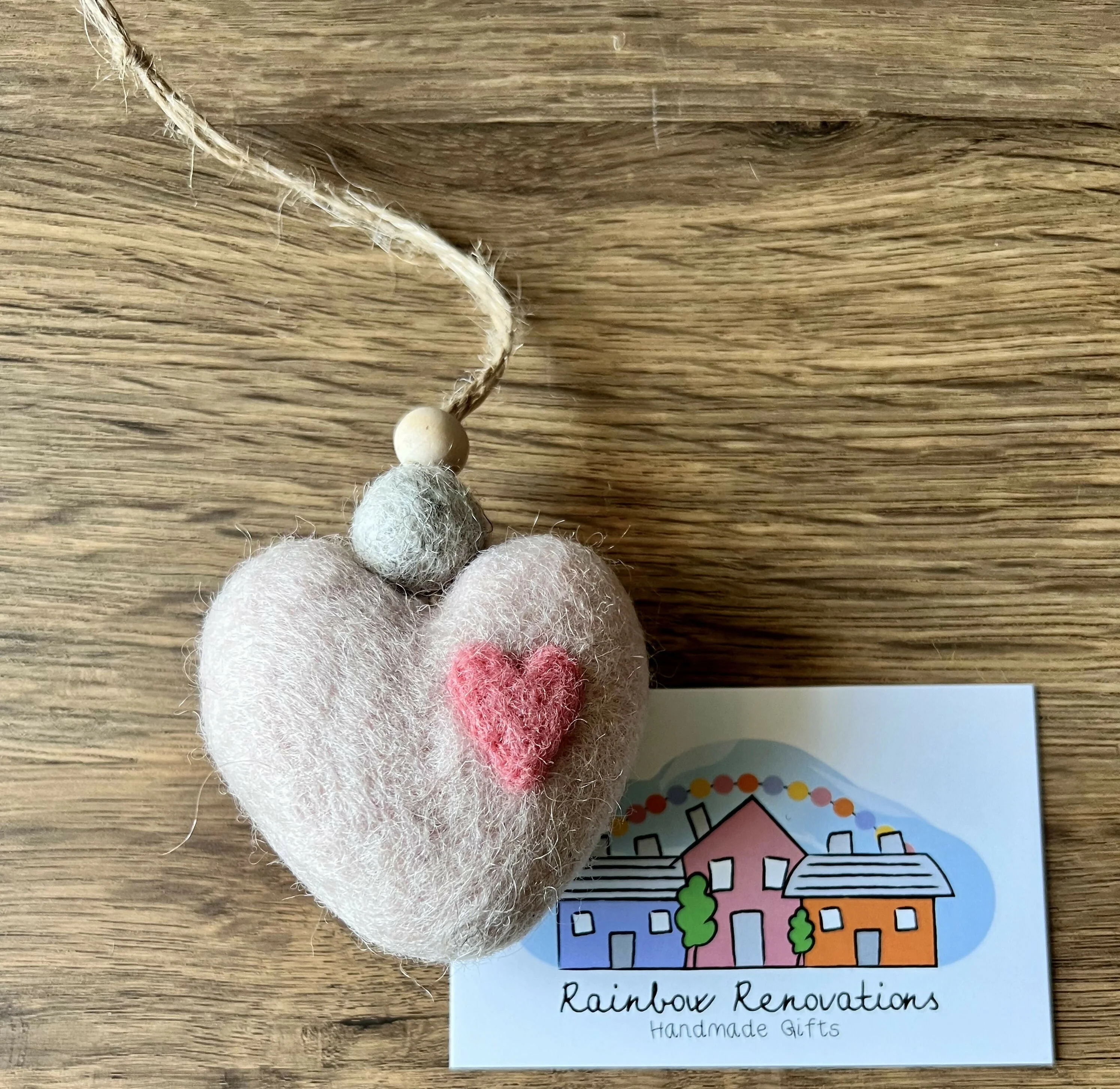 Felt Heart Hanging Decoration - Image 2