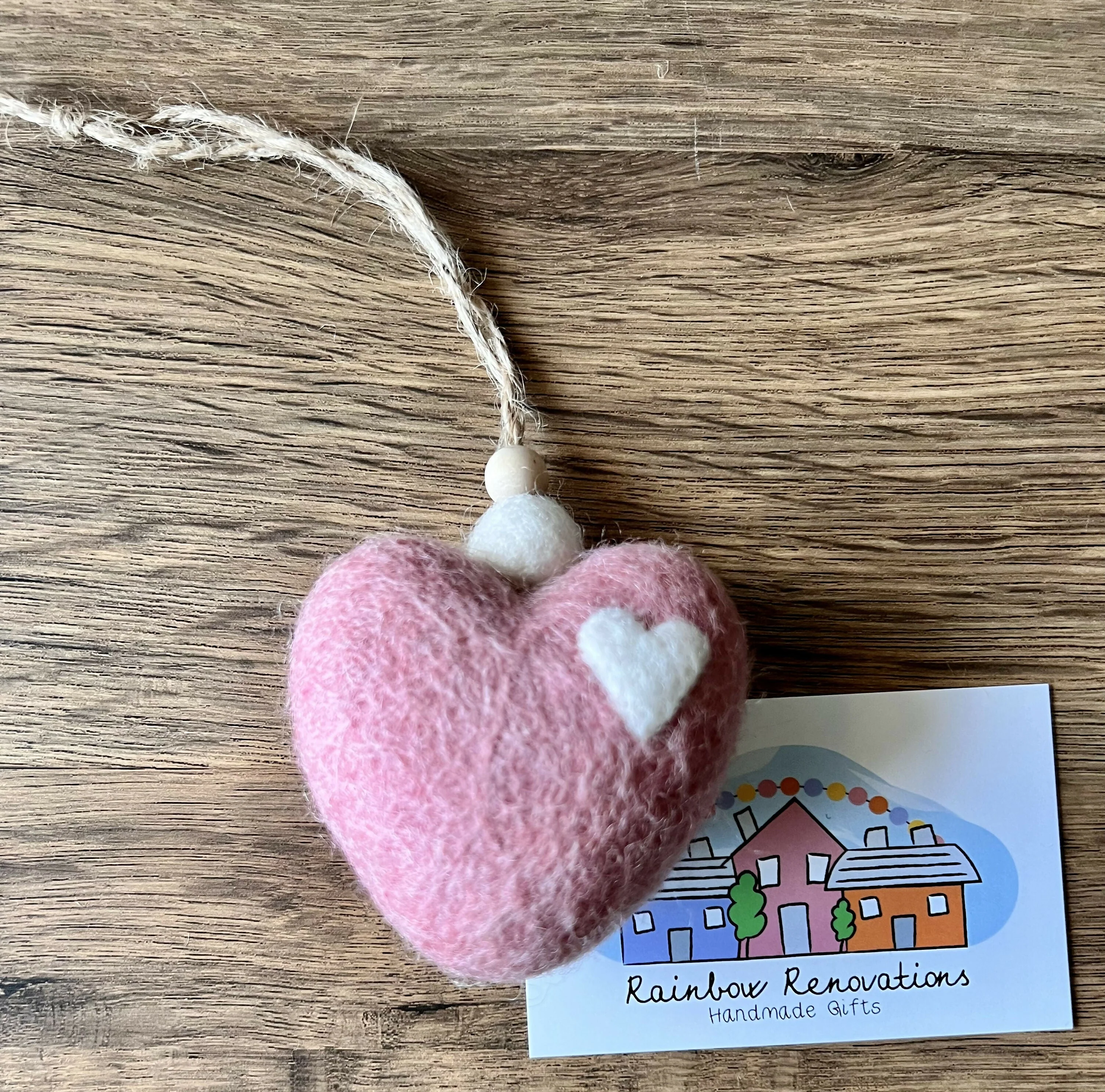 Felt Heart Hanging Decoration - Image 3