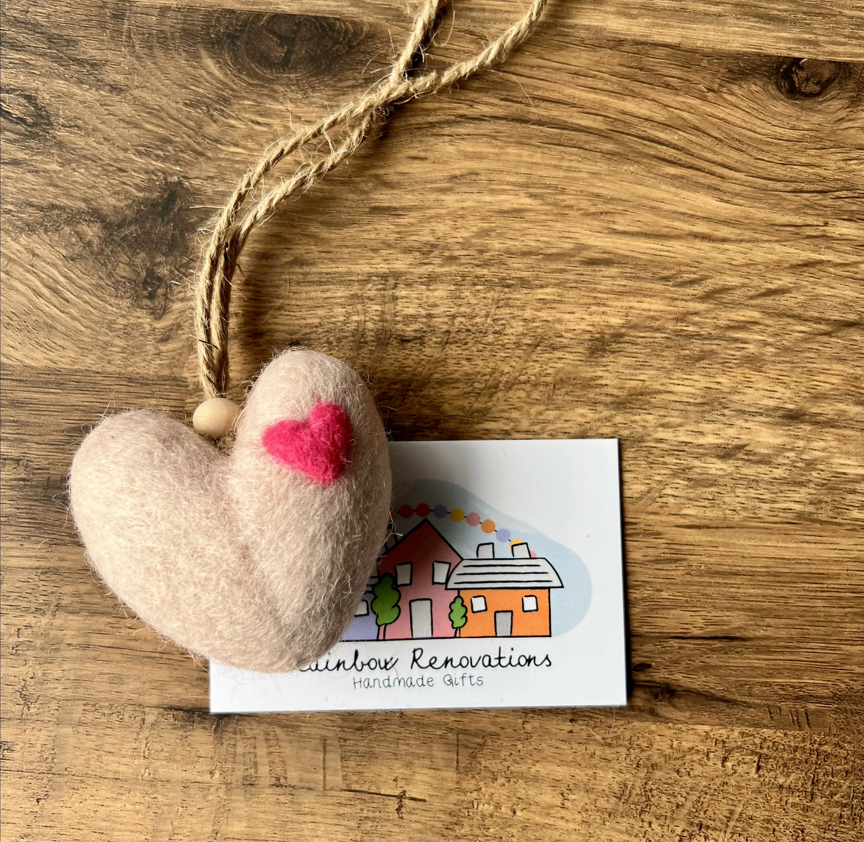 Felt Heart Hanging Decoration - Image 4
